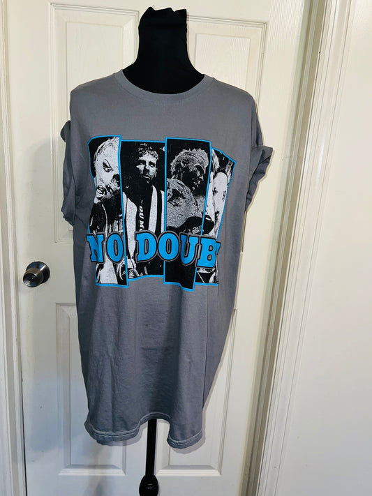 No Doubt Oversized Distressed Tee