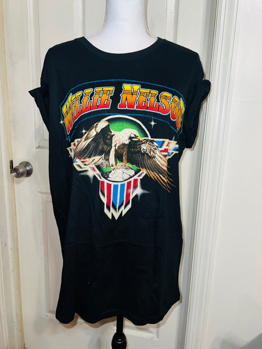 Willie Nelson Oversized Distressed T-Shirt