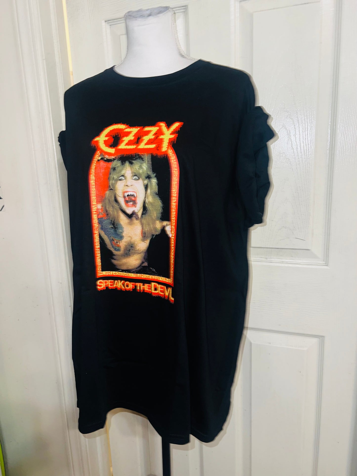 Ozzy Osbourne Double Sided Oversized Distressed Tee