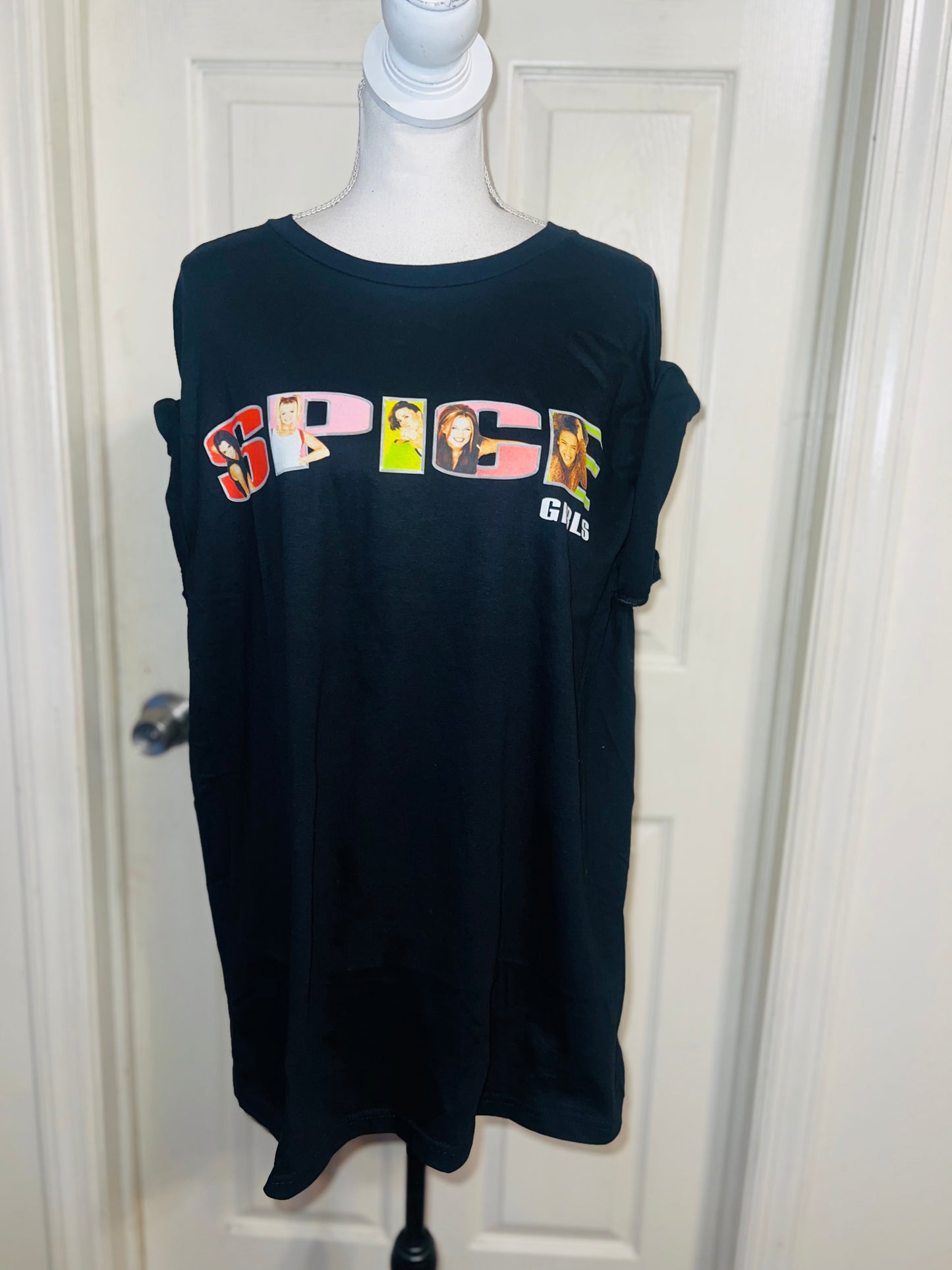 Spice Girls Oversized Distressed Tee