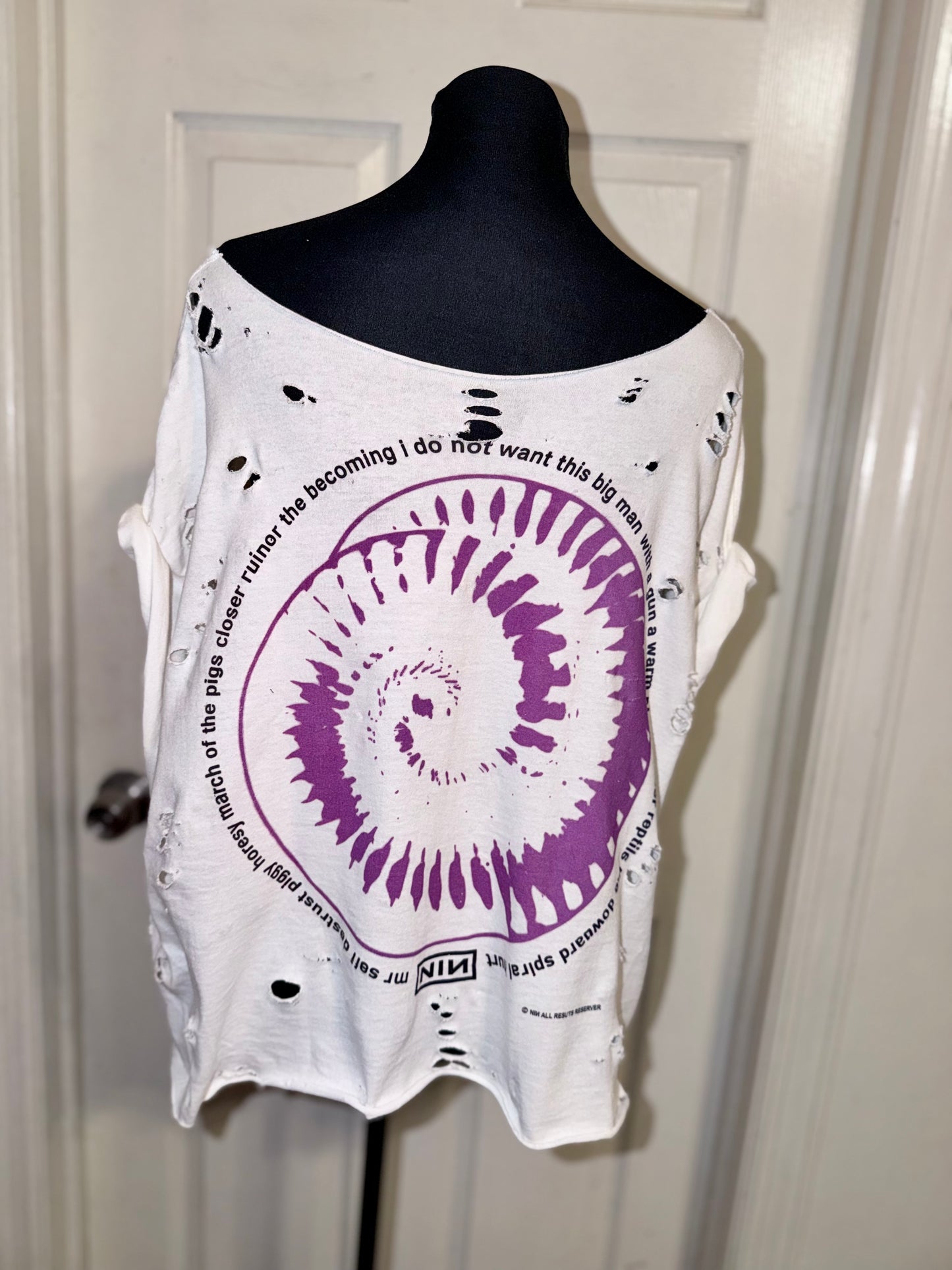 Nine Inch Nails Double Sided Oversized Distressed Tee