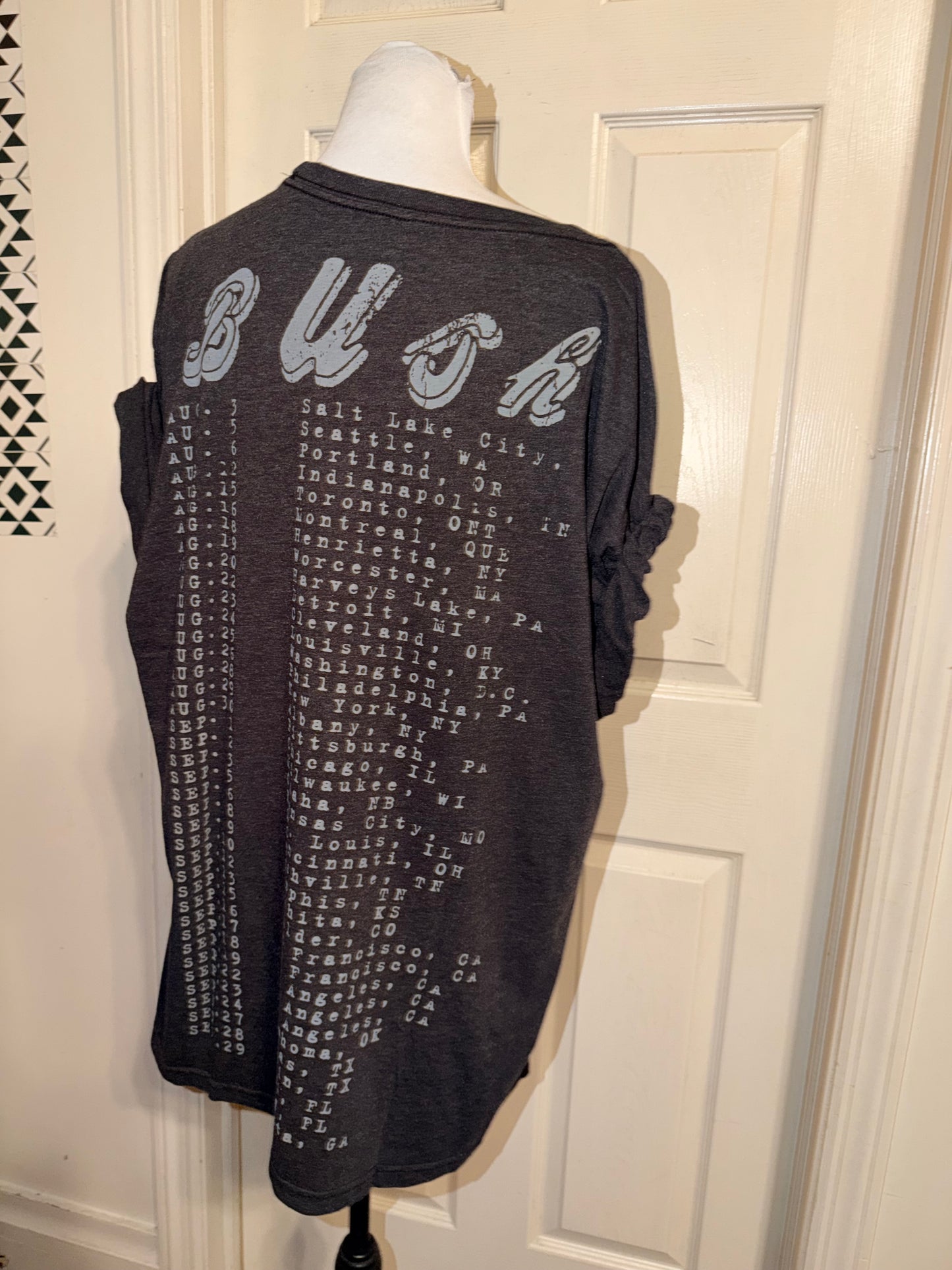 Bush Double Sided Oversized Distressed Tee