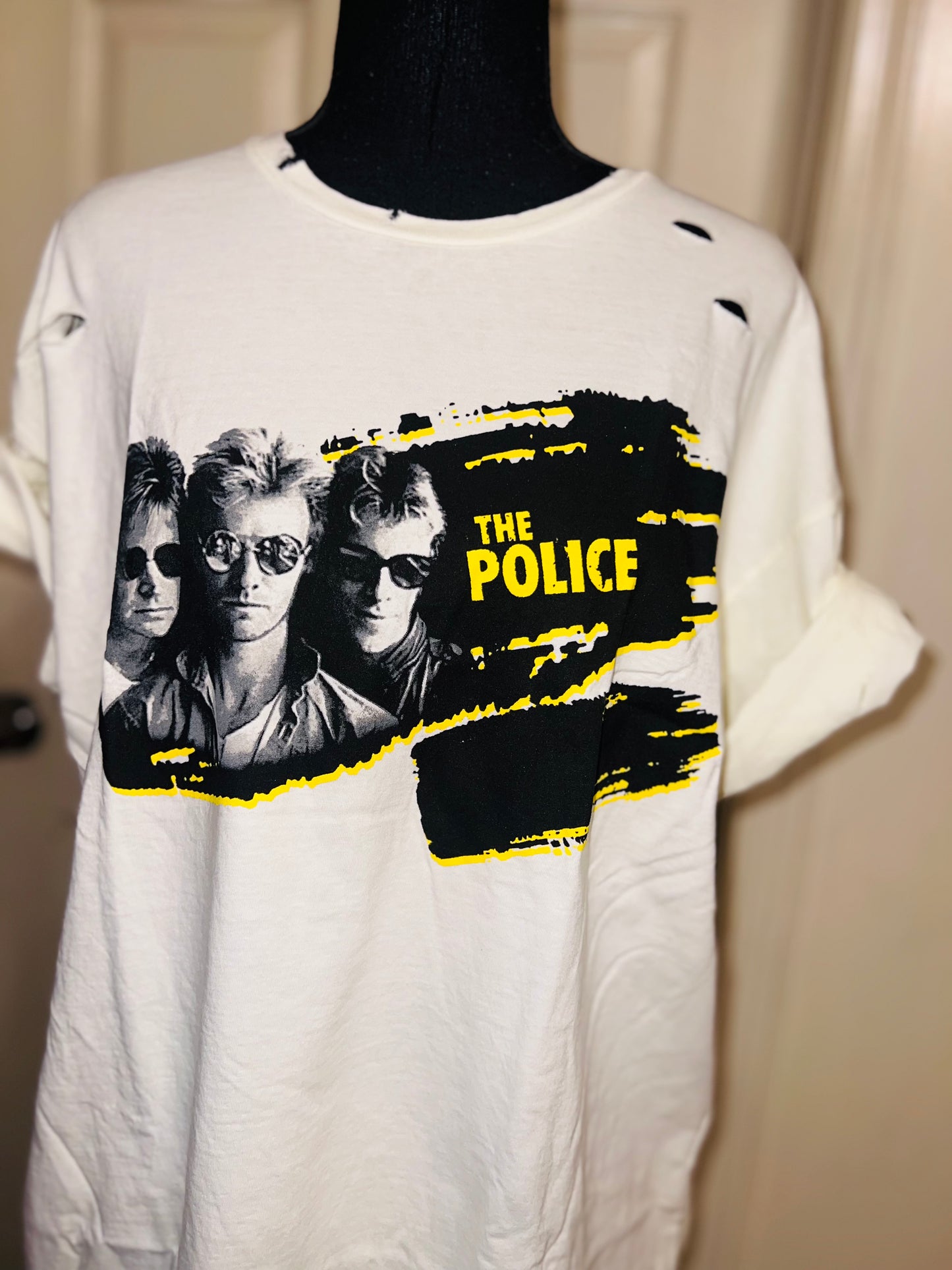 The Police Double Sided Oversized Distressed Tee