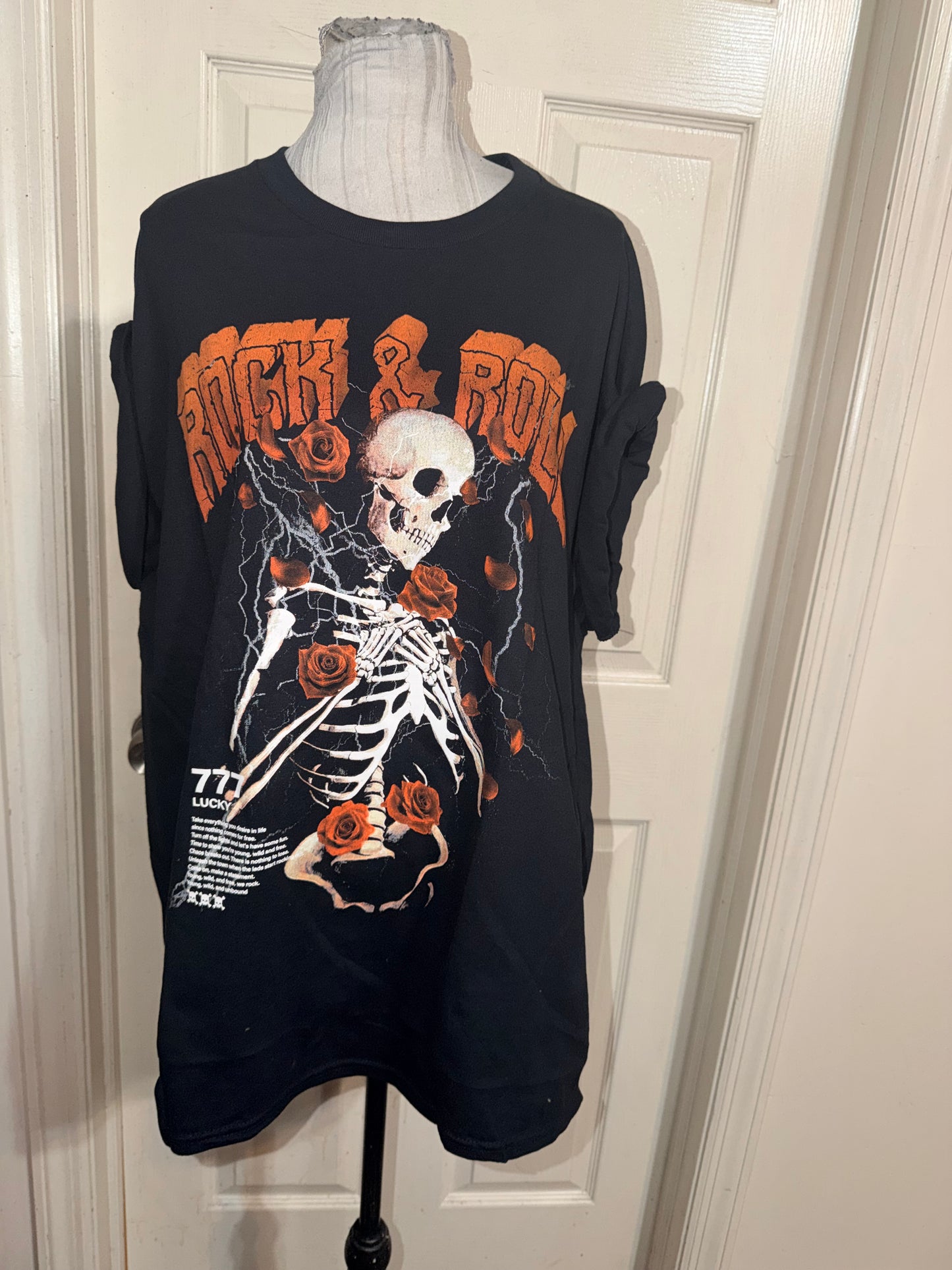 Rock n’ Roll Graphic Oversized Distressed Tee