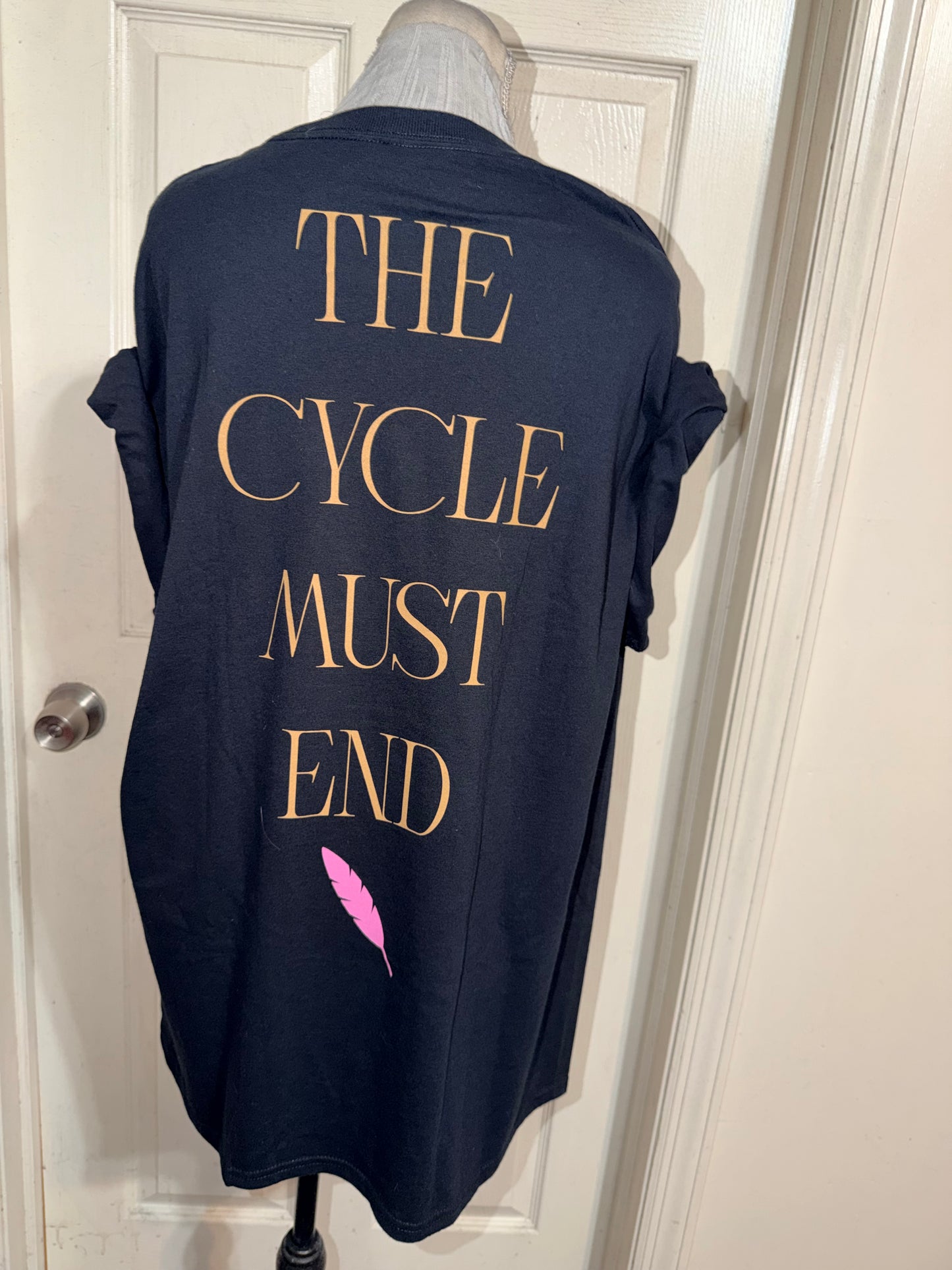 Sleep Token Double Sided Oversized Distressed Tee