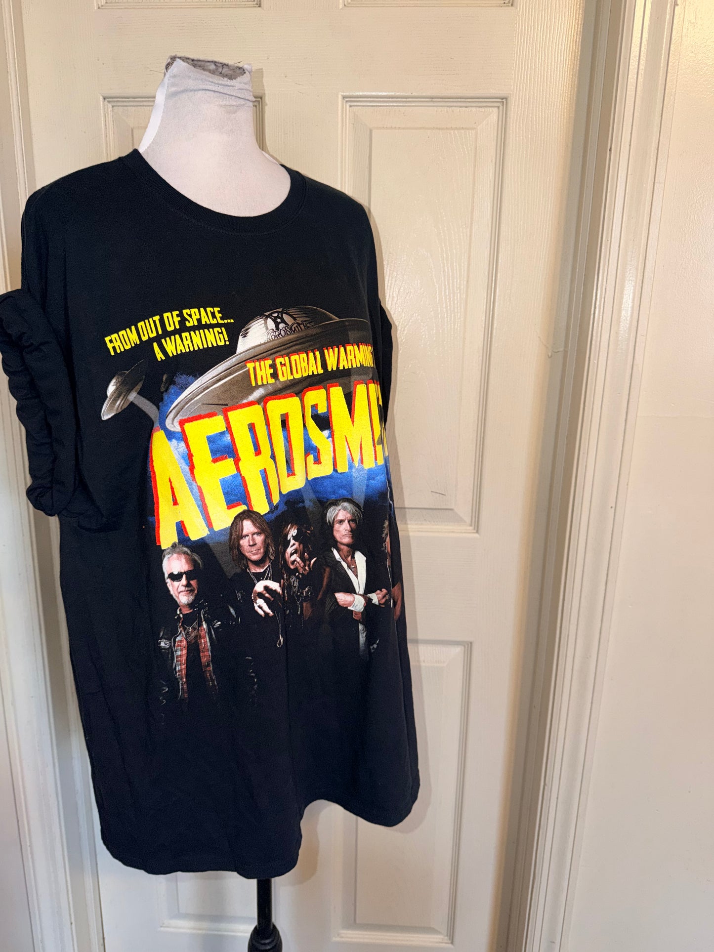 Aerosmith Double Sided Vintage Oversized Distressed Tee