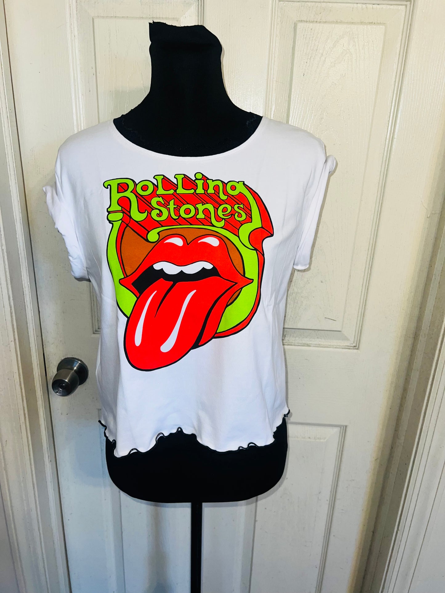 The Rolling Stones Distressed Baby Tee