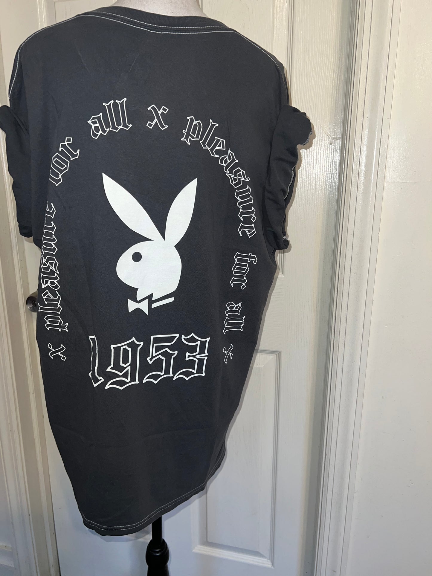 Playboy Double Sided Oversized Distressed Tee