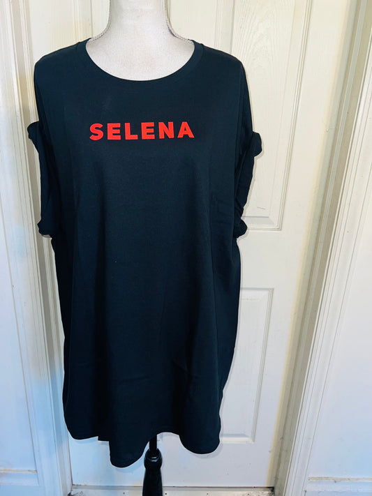 Selena Double Sided Oversized Distressed Tee