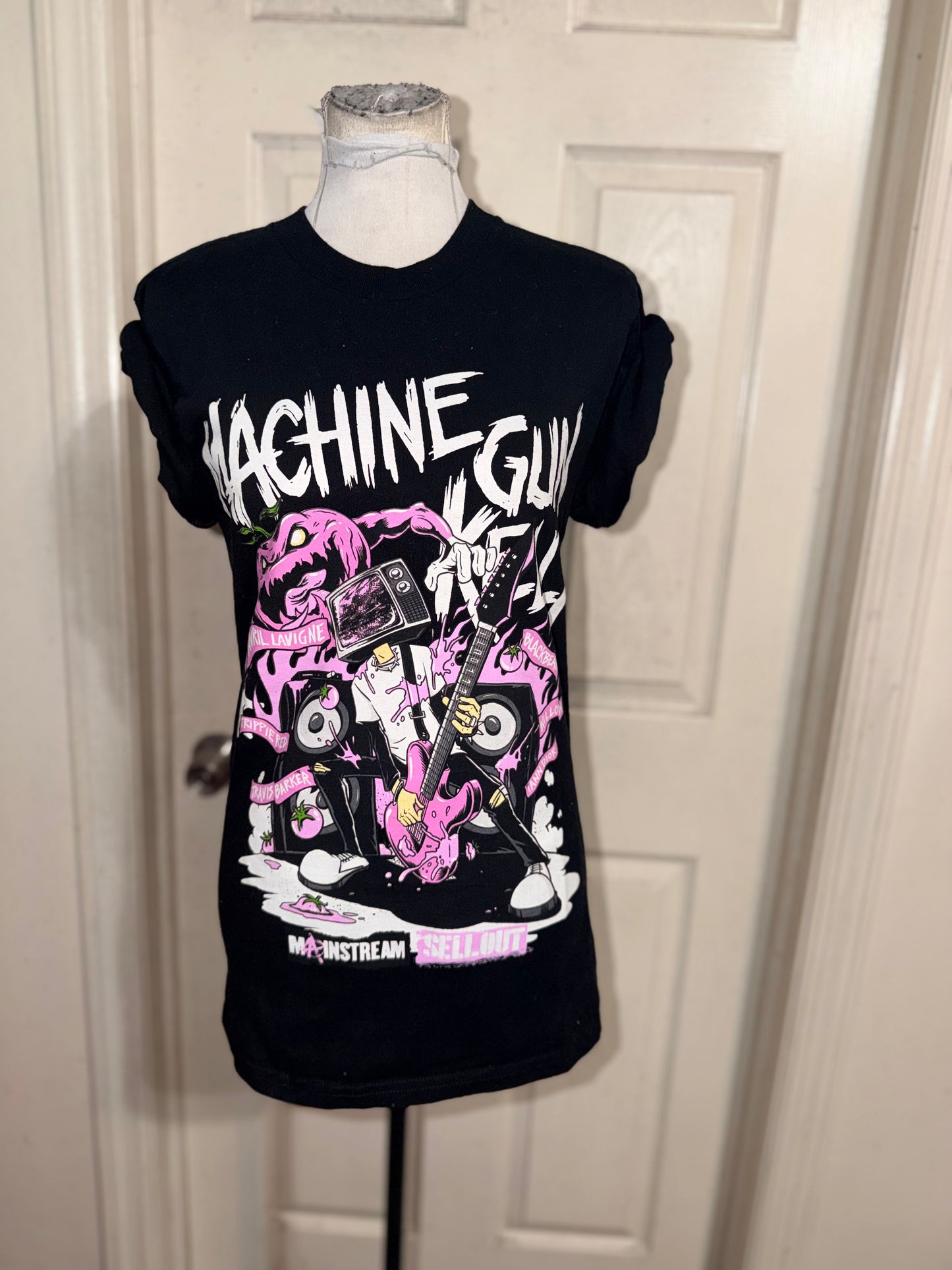 Machine Gun Kelly ft. Avril Lavigne Double Sided Oversized Distressed Tee