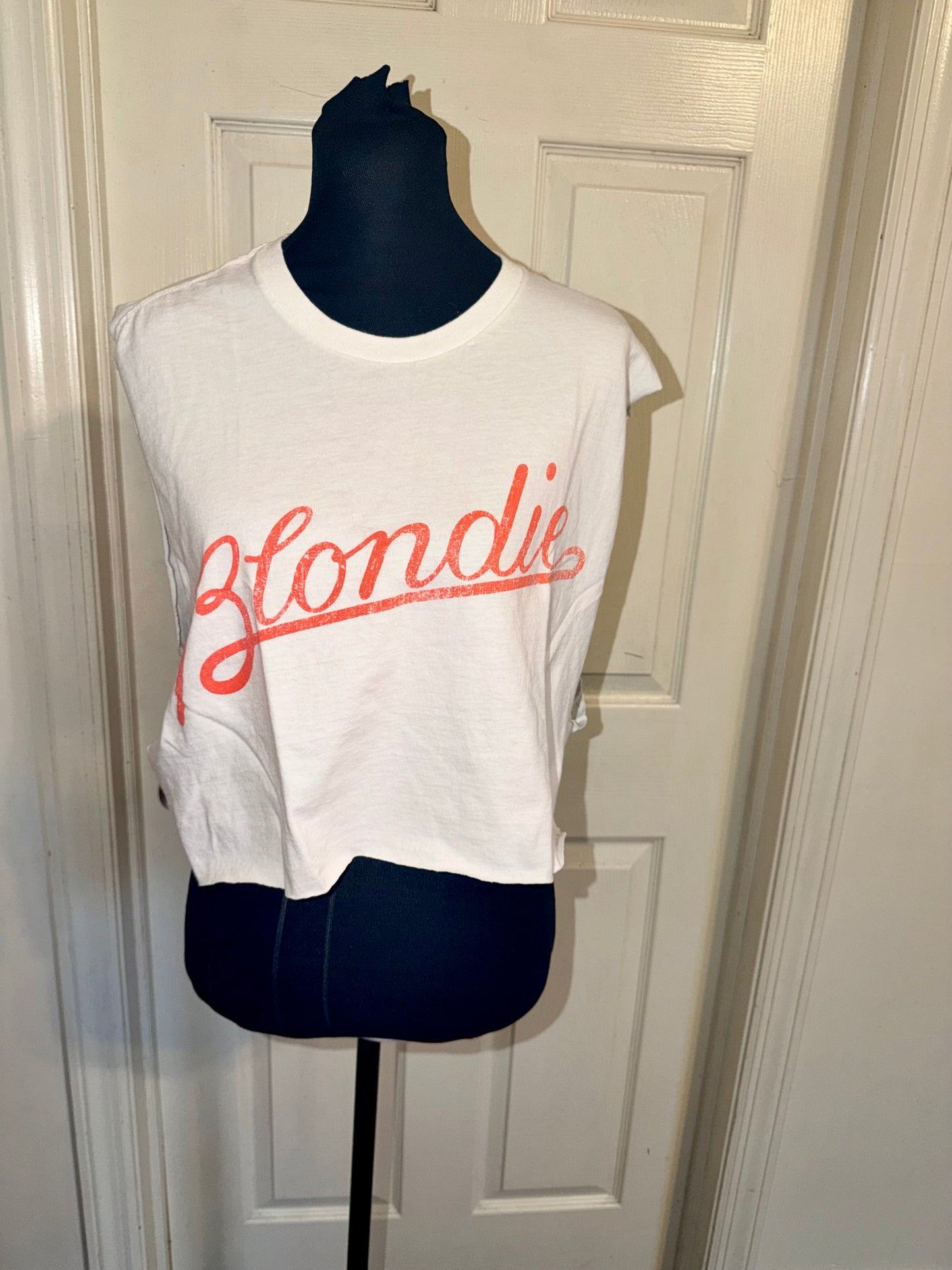 Blondie Oversized Distressed Cropped Tank