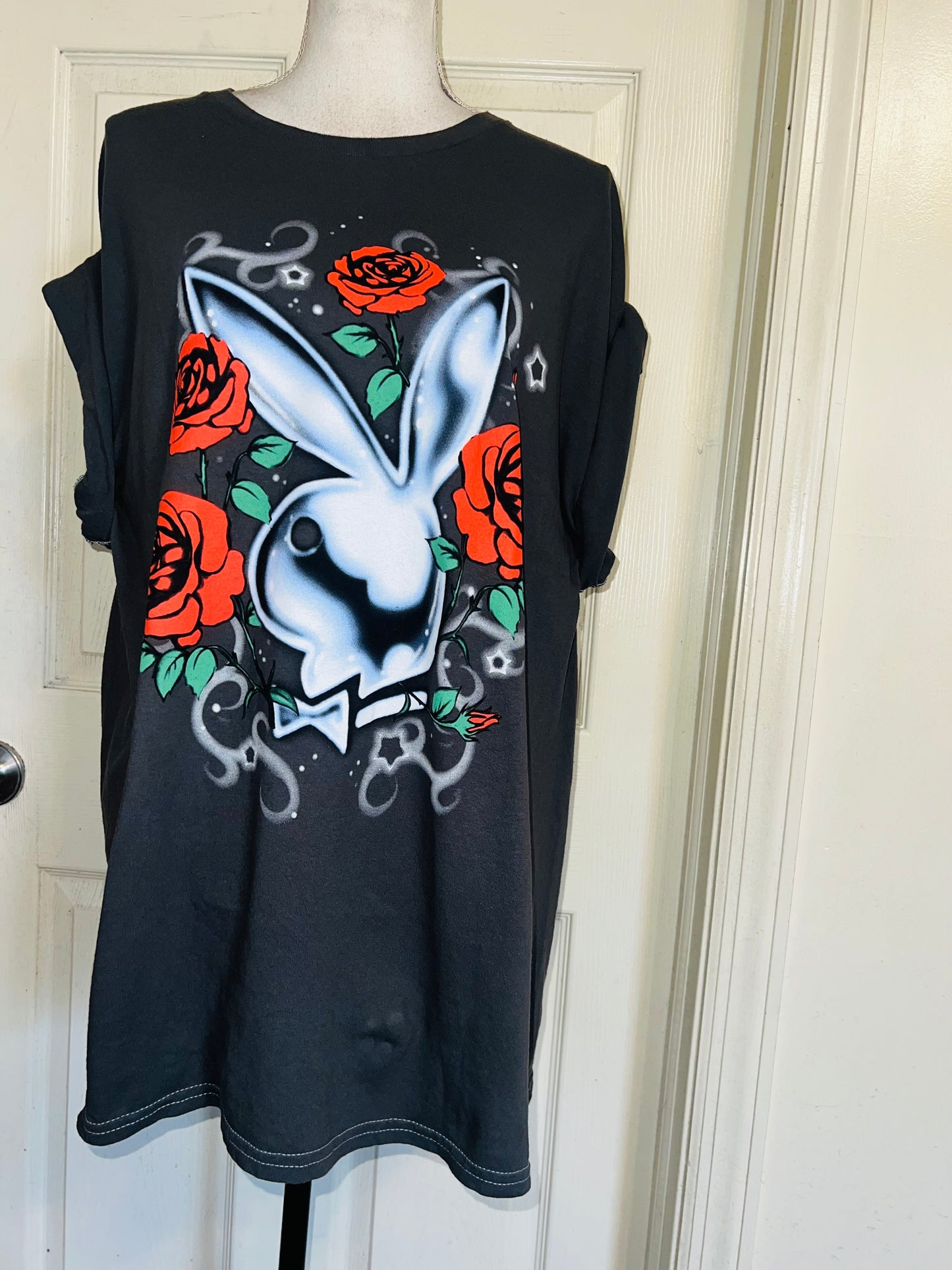 Playboy Double Sided Oversized Distressed Tee