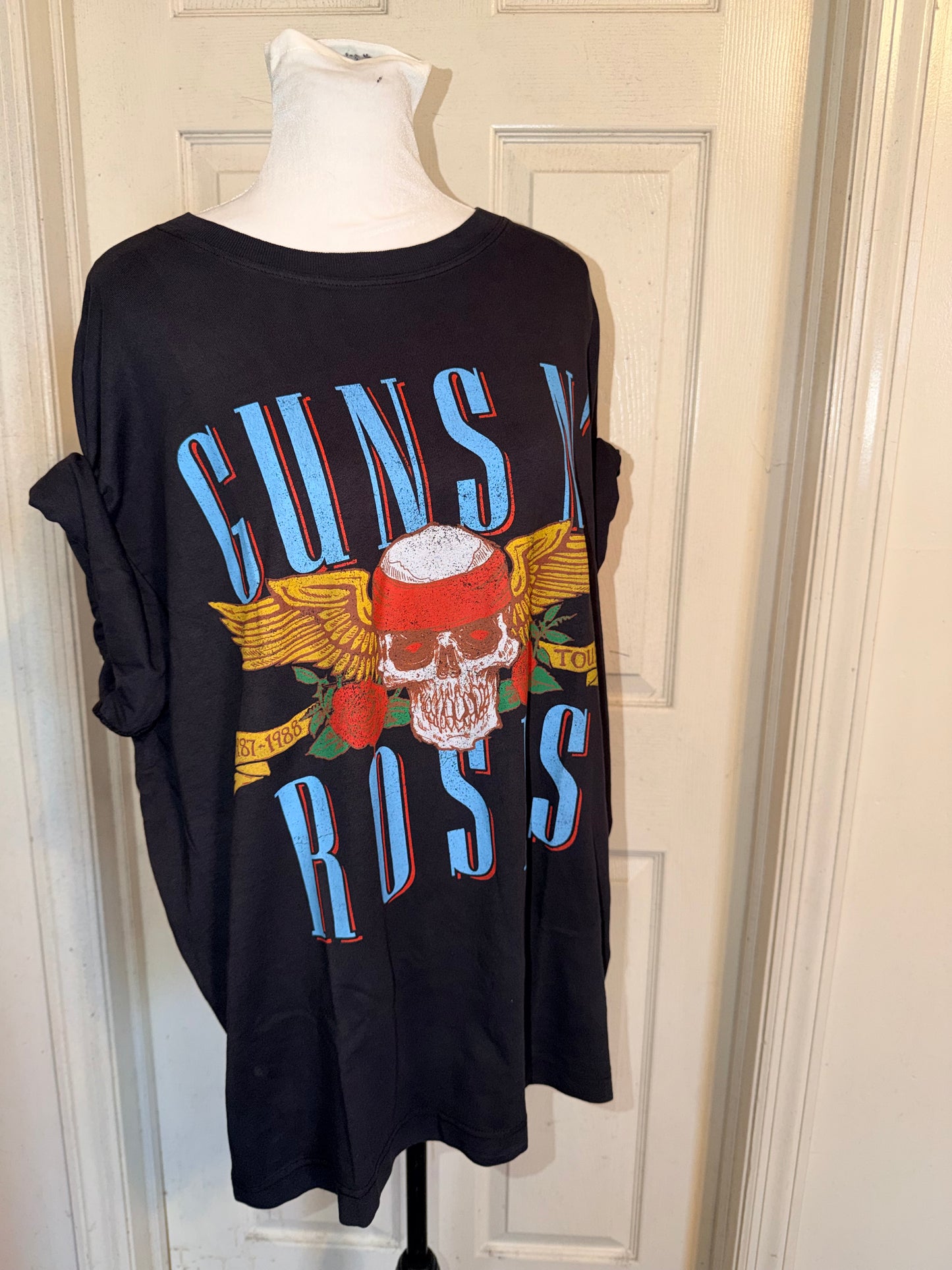 Guns N’ Roses Double Sided Oversized Distressed Tee