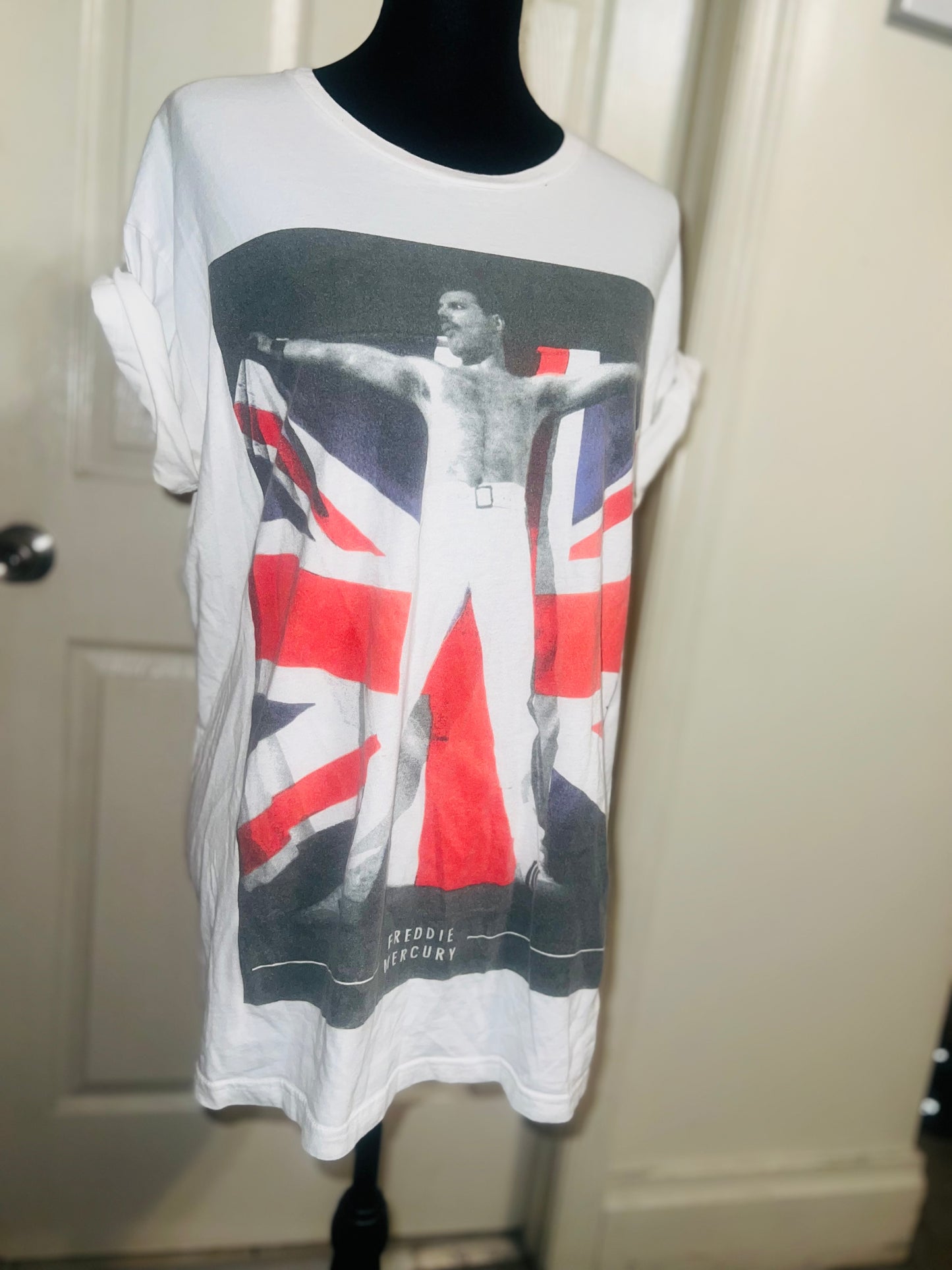 Freddie Mercury Oversized Distressed Vintage Tee