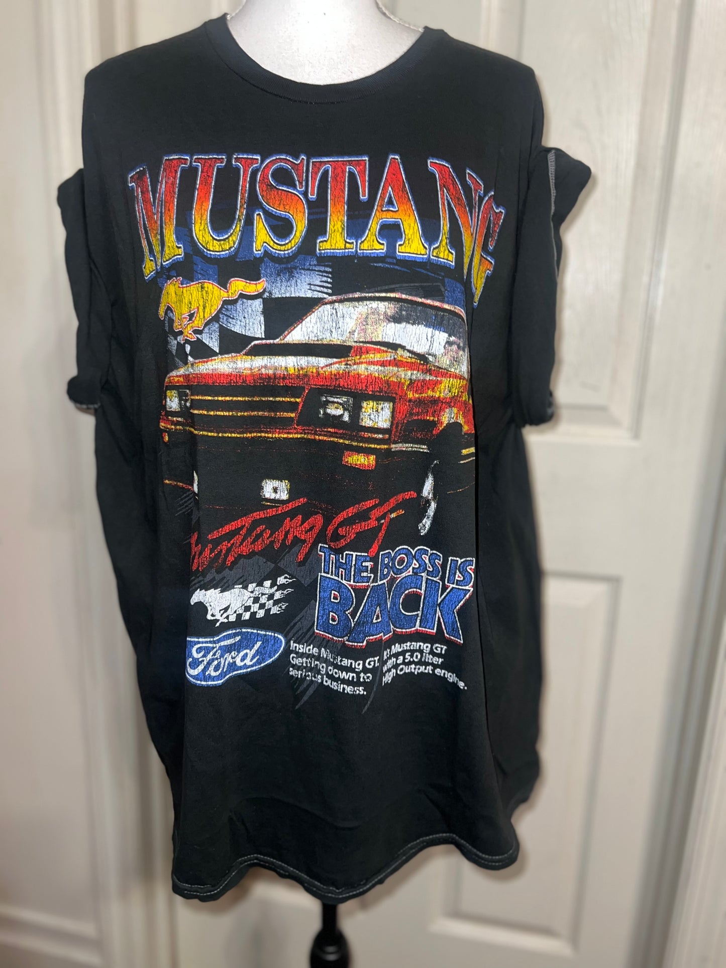 Ford Mustang Oversized Distressed Tee