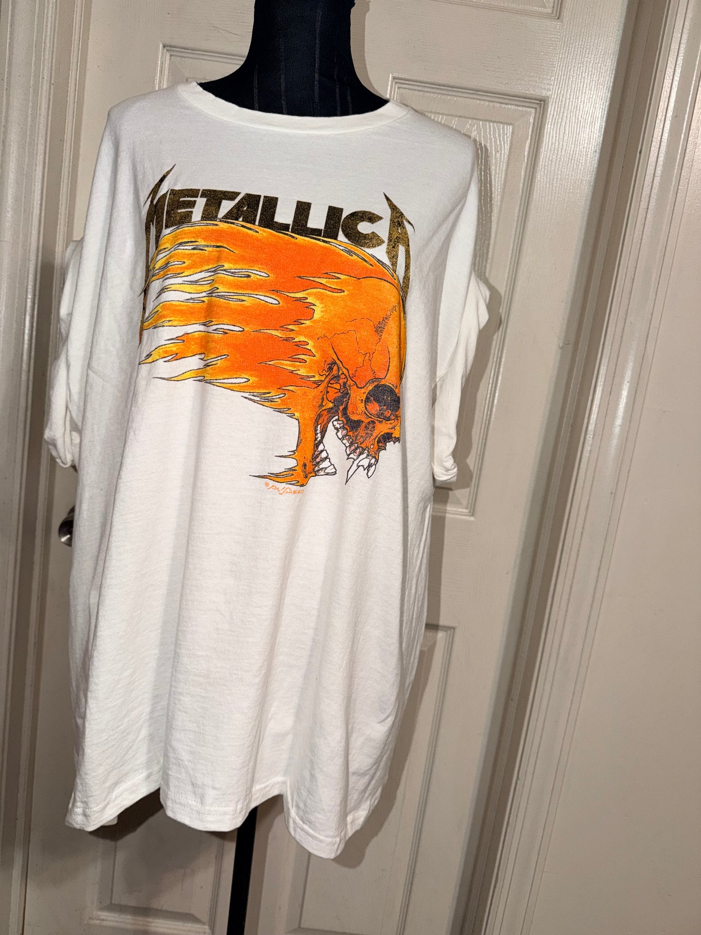 Metallica Double Sided Oversized Distressed Tee