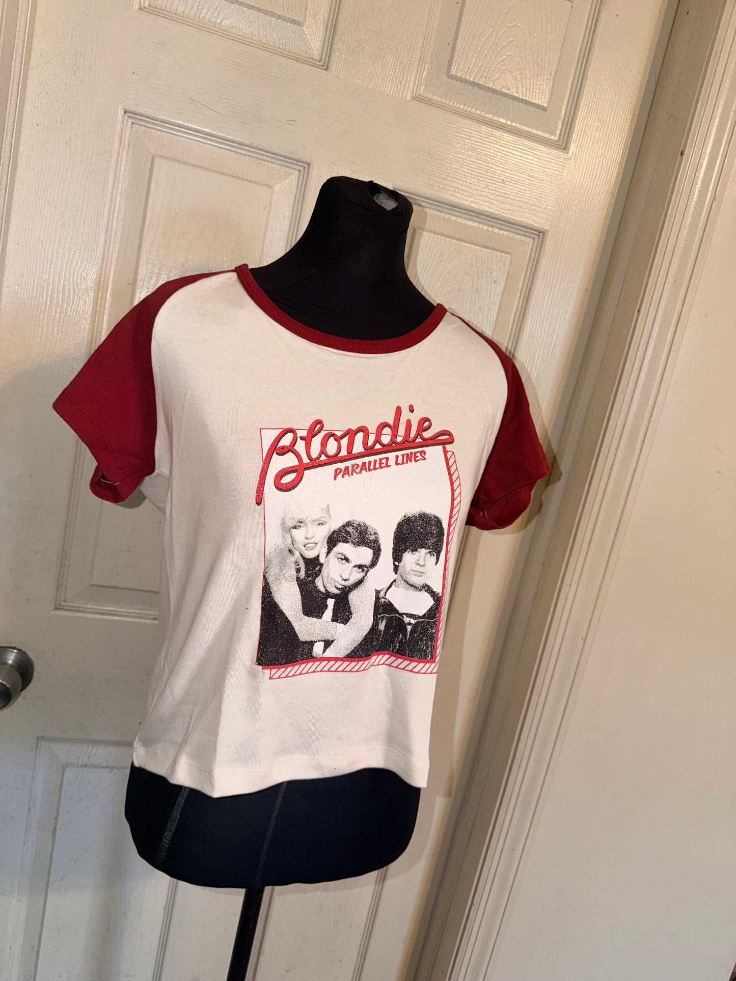 Blondie Distressed Raglan Baby Tee
