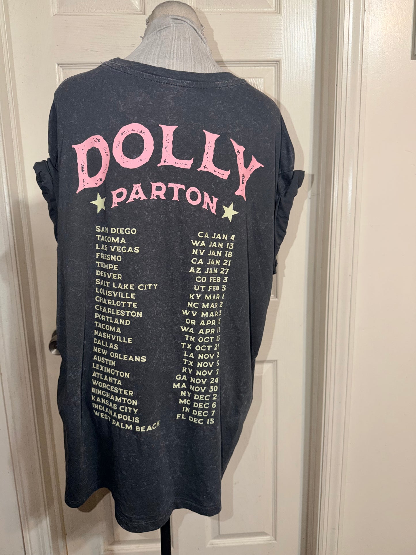 Dolly Parton Double Sided Oversized Distressed Tee