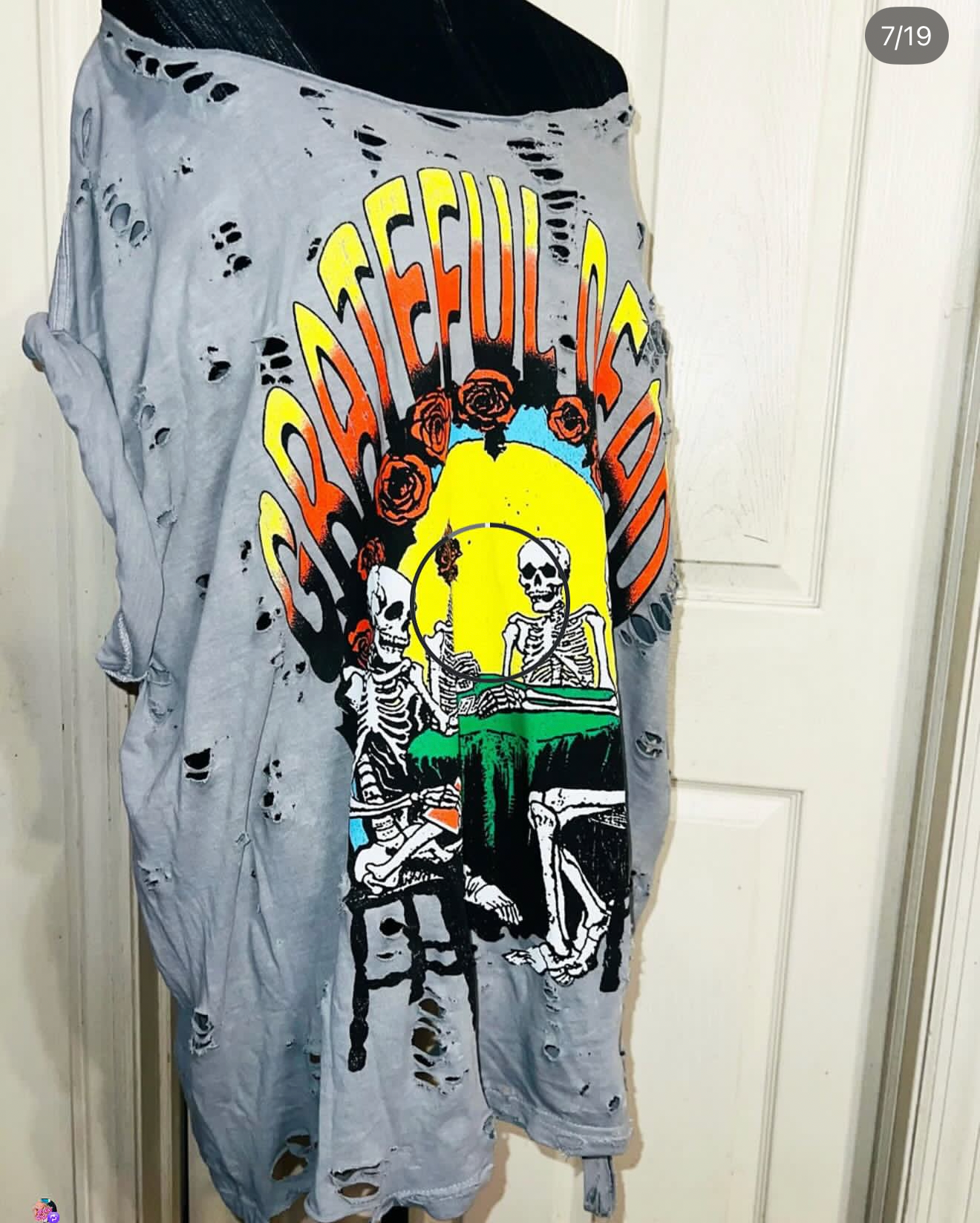 Grateful Dead Oversized Distressed Tee