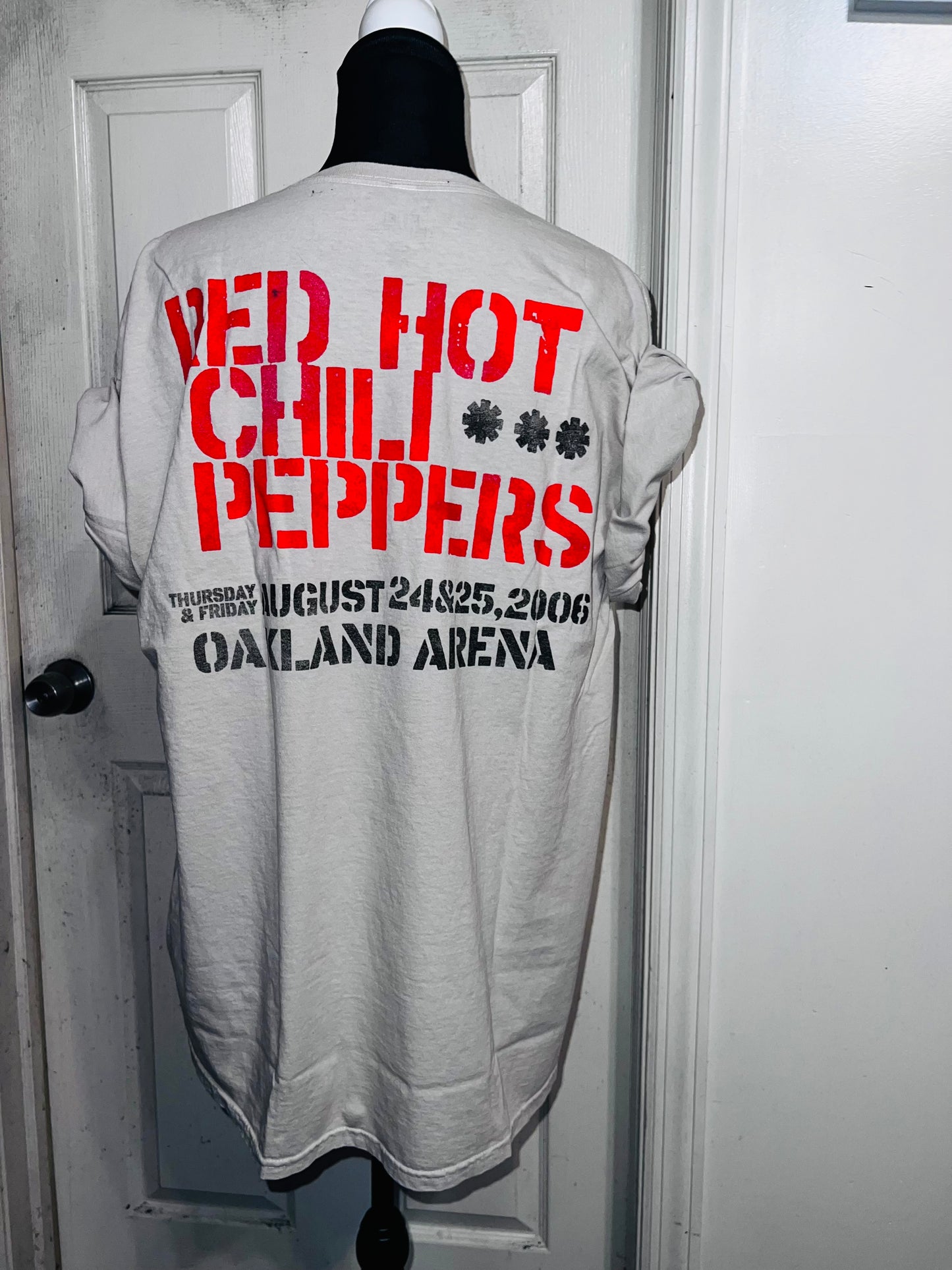 Red Hot Chili Peppers Double Sided Oversized Distressed Tee