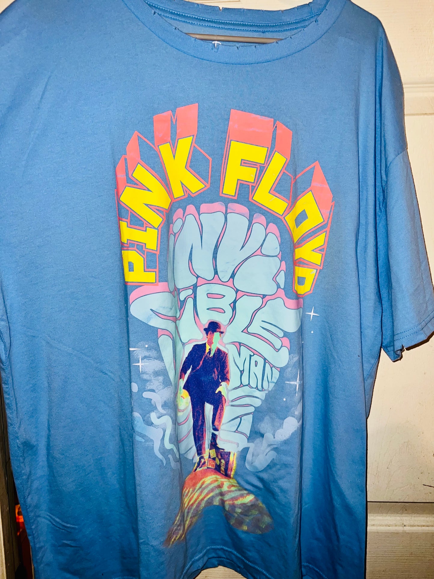 Pink Floyd Invisible Man Oversized Distressed Tee