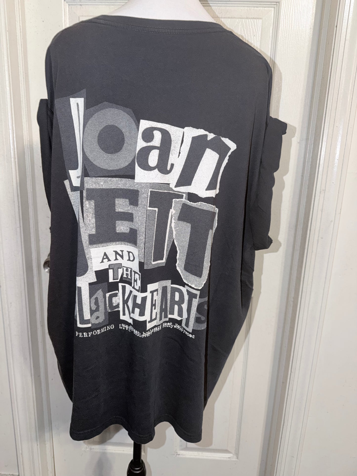 Joan Jett and the Blackhearts Double Sided Oversized Distressed Tee