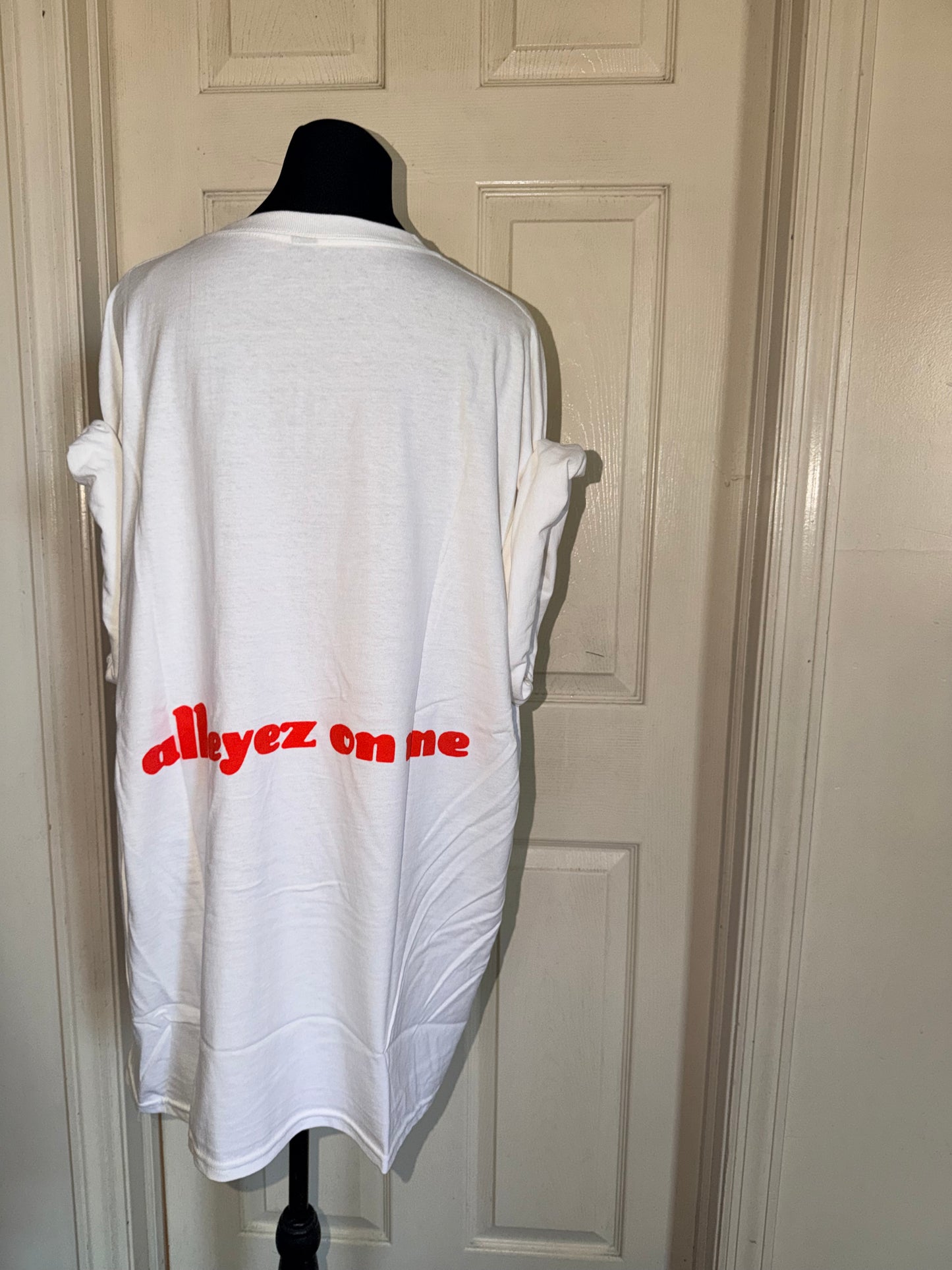 Tupac Double Sided Oversized Distressed Tee
