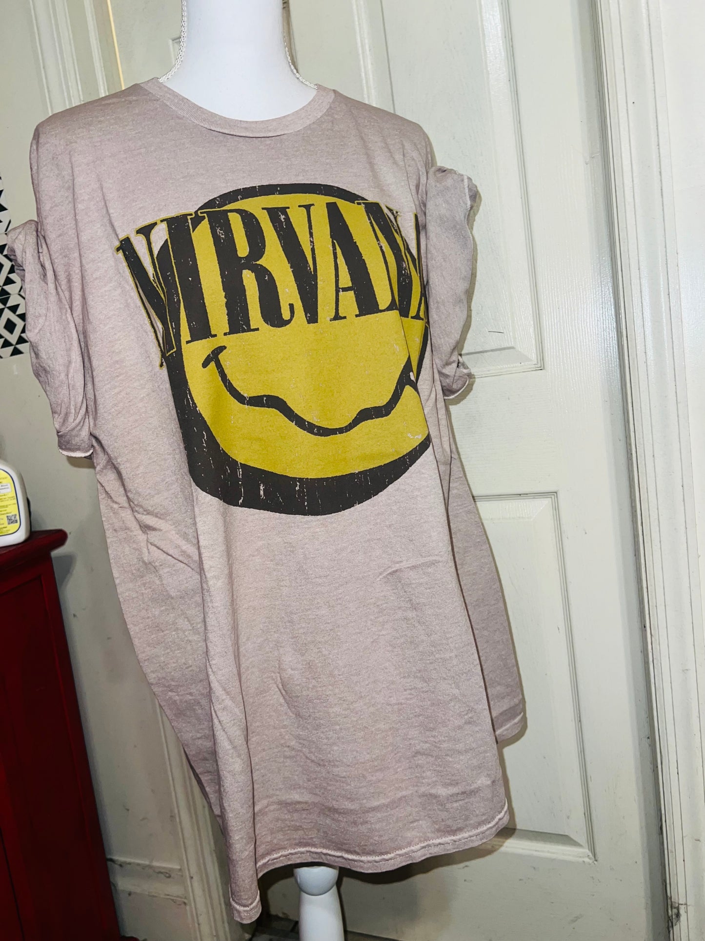 Nirvana Oversized Distressed Tee