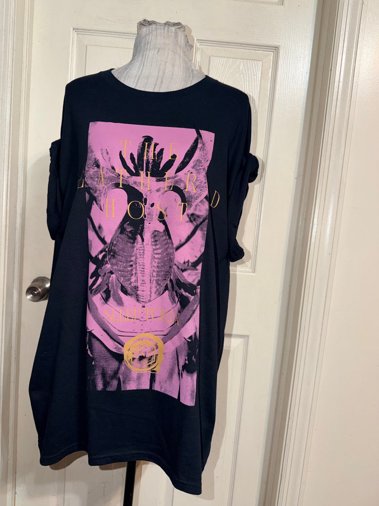 Sleep Token Double Sided Oversized Distressed Tee
