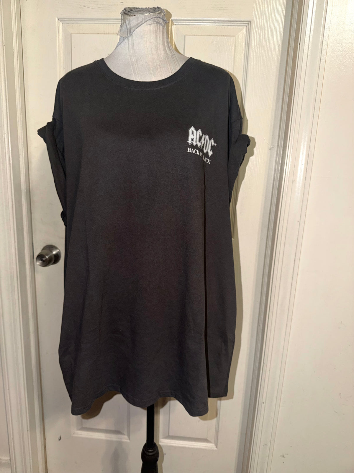 AC/DC Double Sided Oversized Distressed Tee