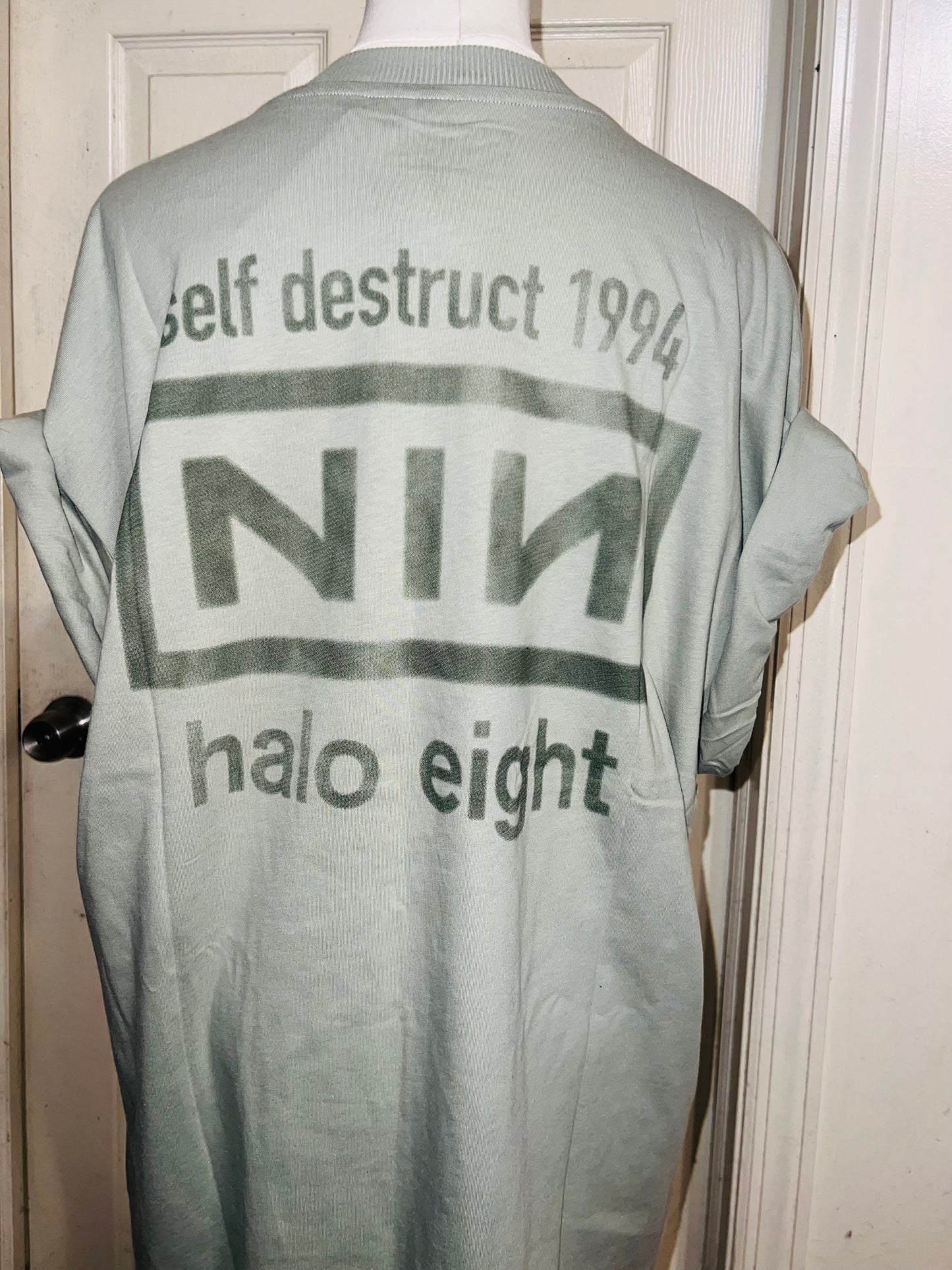 Nine Inch Nails Double Sided Oversized Distressed Tees