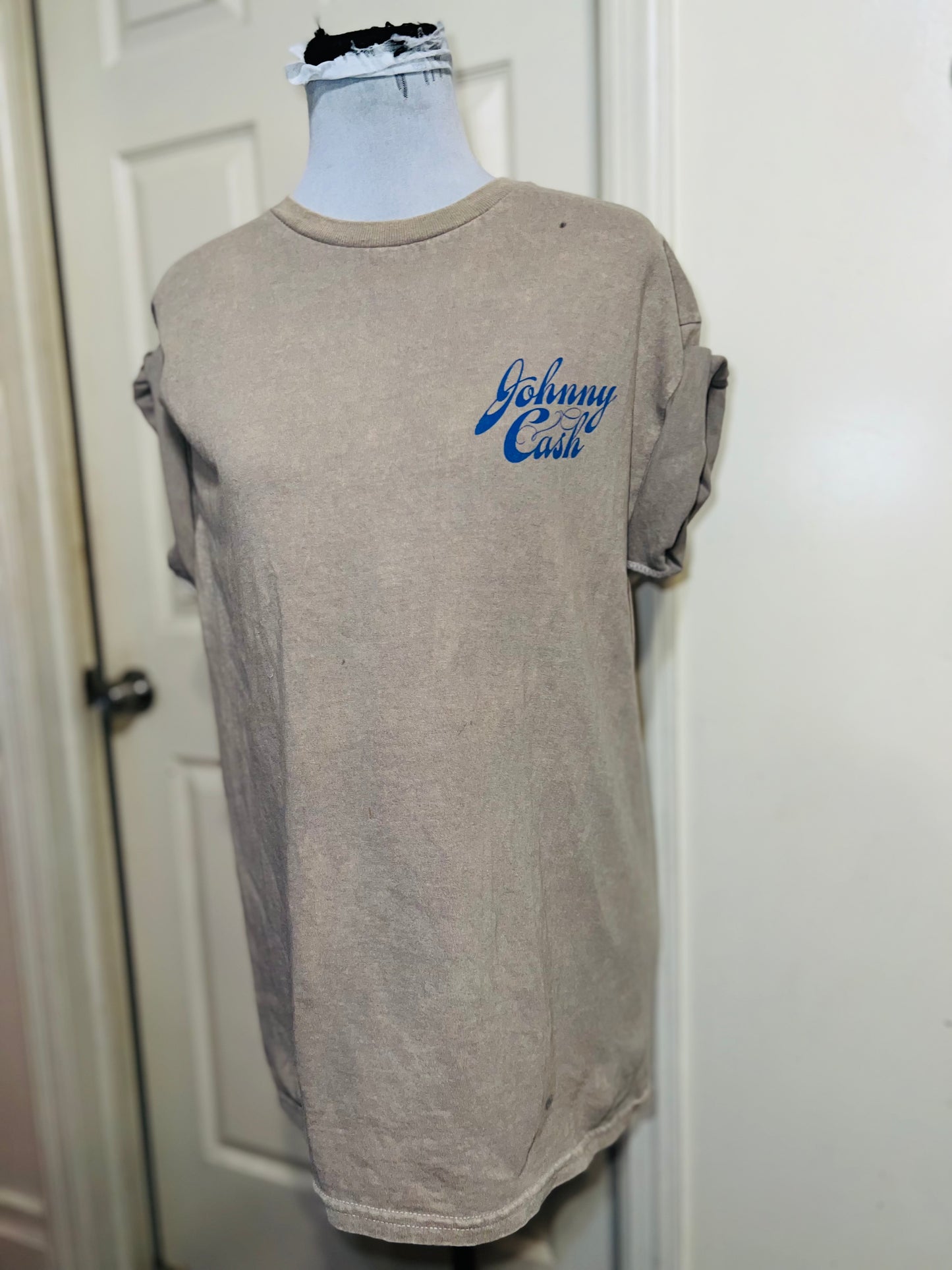 Johnny Cash Double Sided Oversized Distressed Tee