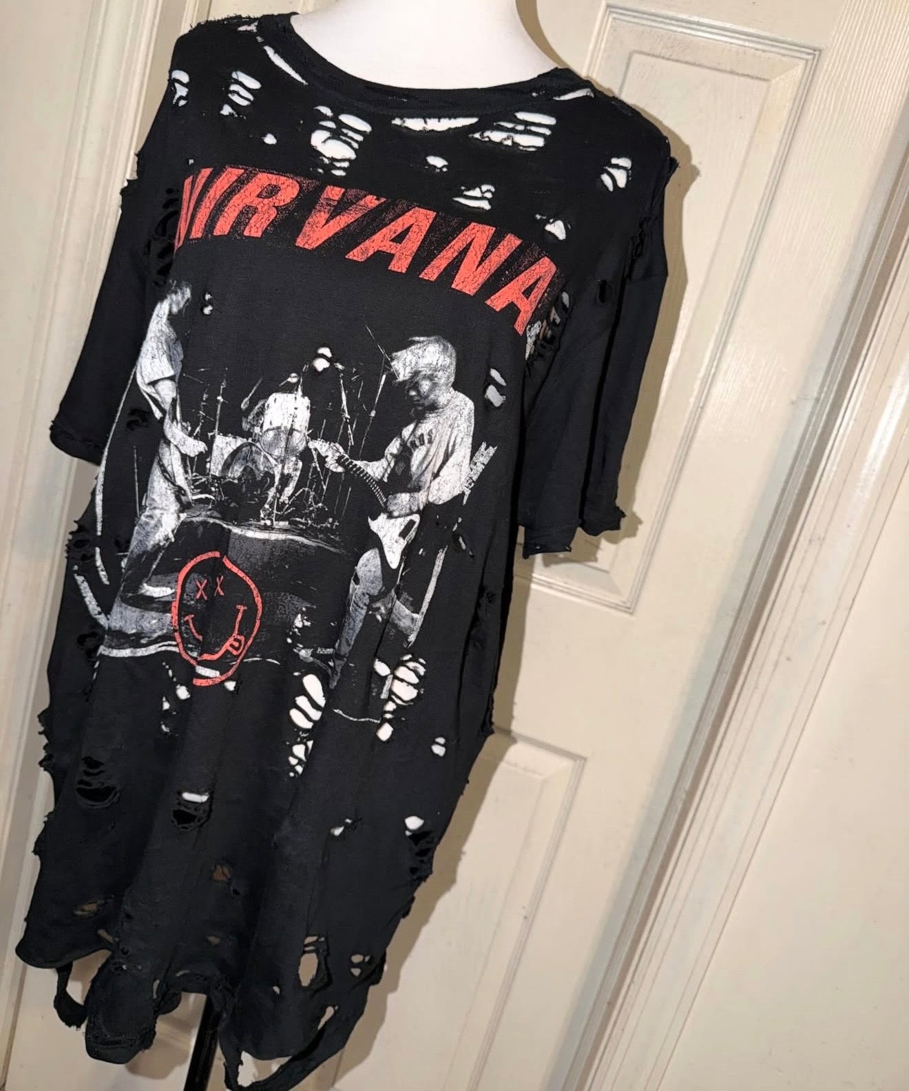 Nirvana Oversized Distressed Tee