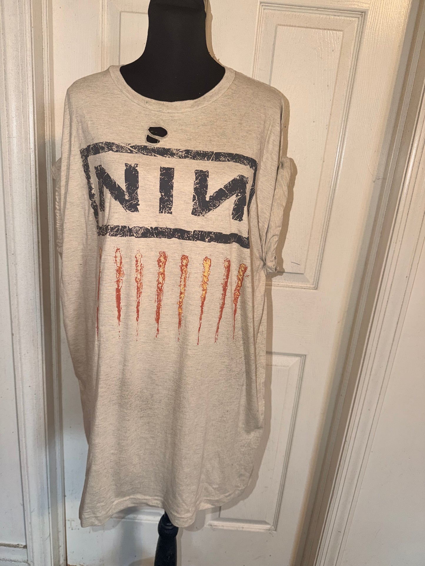 Nine Inch Nails Oversized Distressed Tee