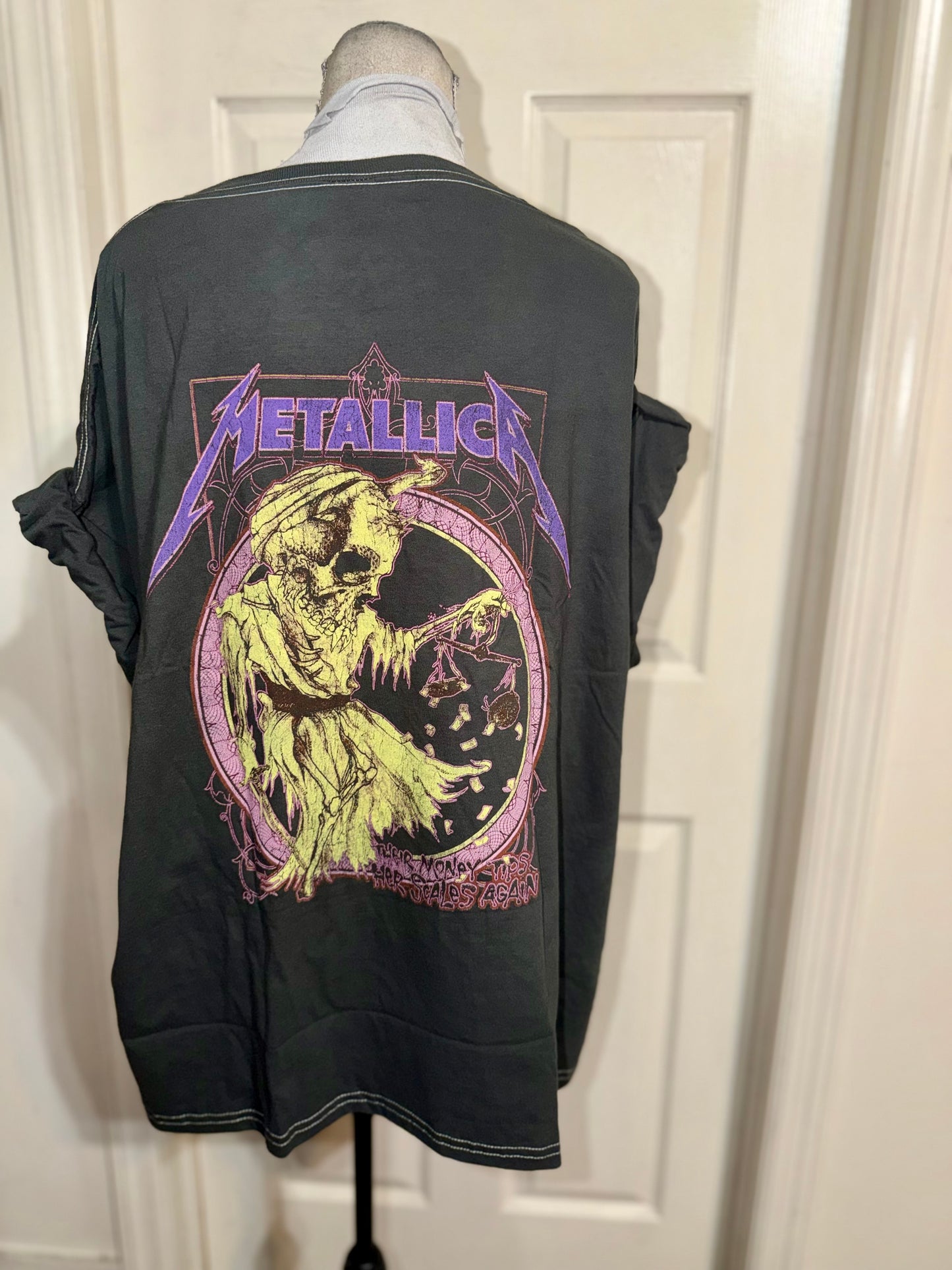 Metallica Double Sided Oversized Distressed Tee
