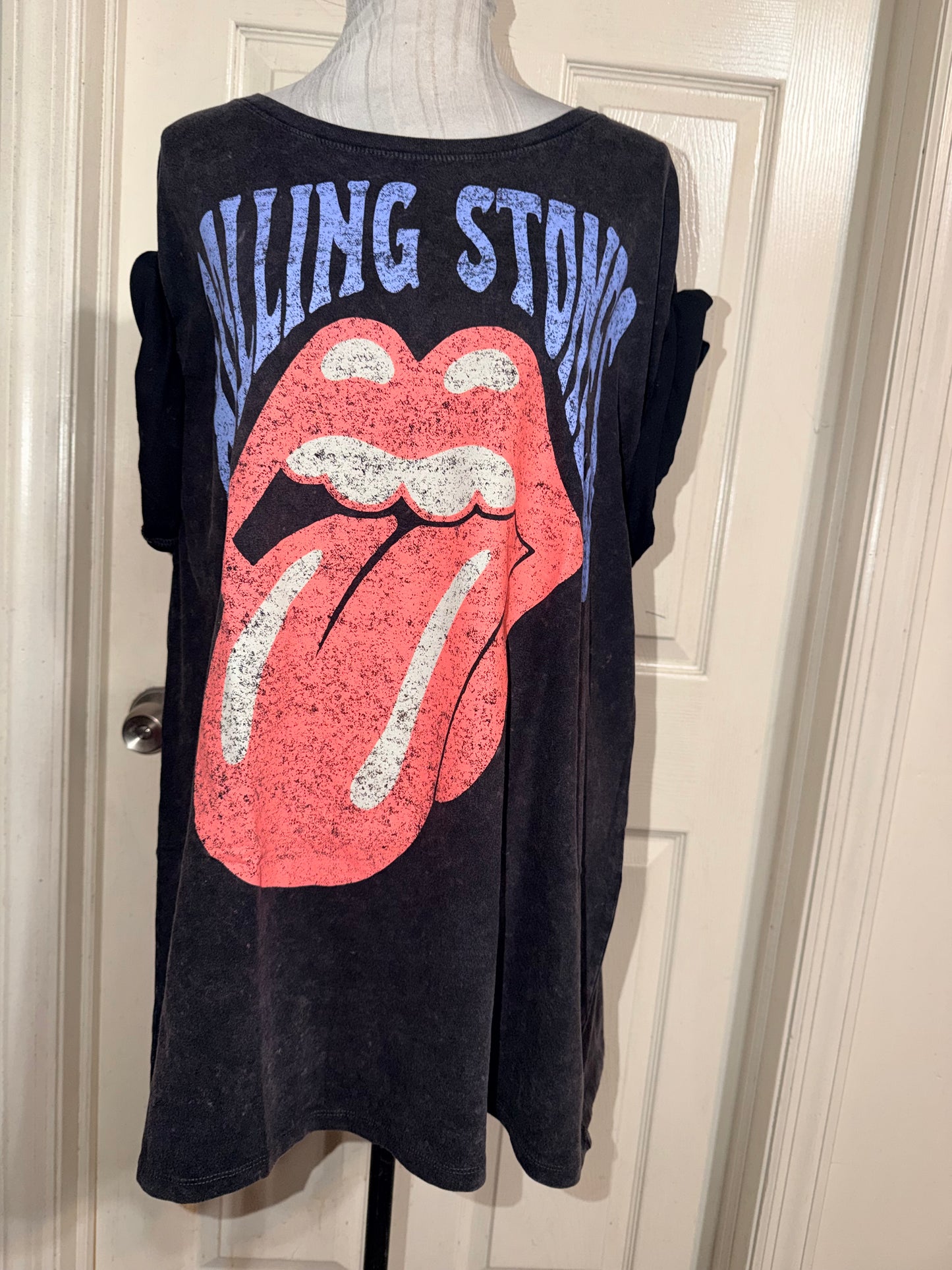 The Rolling Stones Double Sided Oversized Distressed Tee
