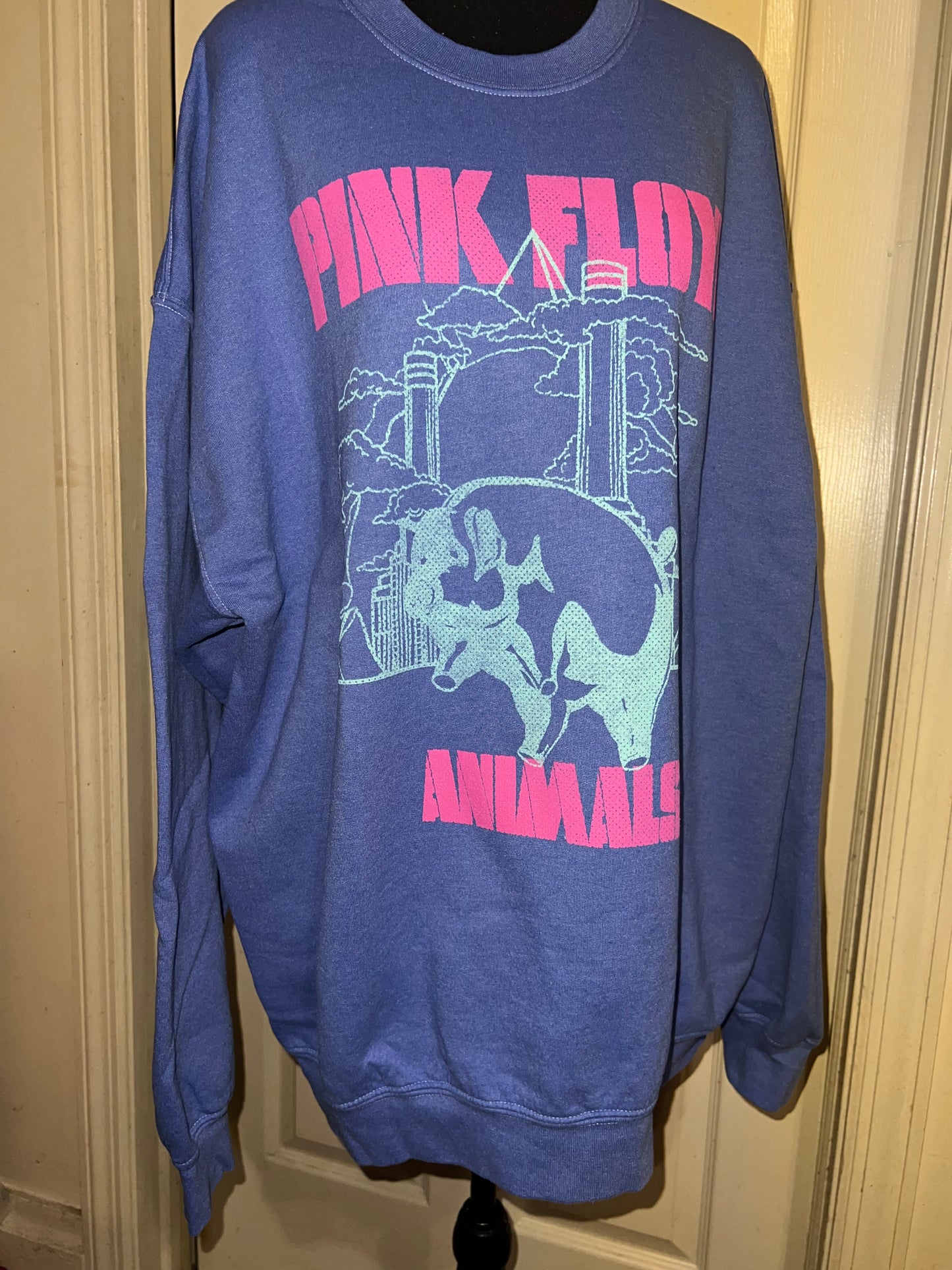 Pink Floyd Animals Oversized Distressed Sweatshirt