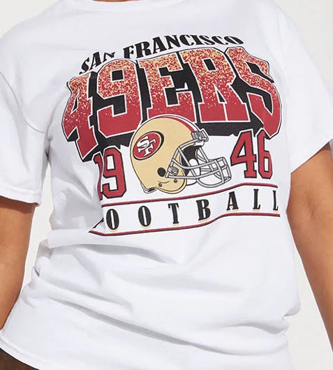San Francisco 49ers Oversized Distressed Tee