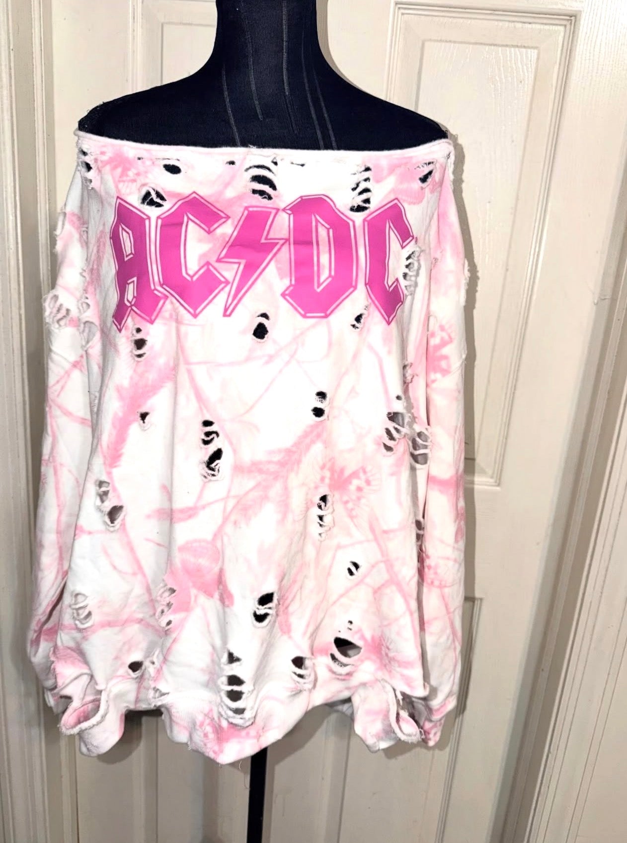 AC/DC OFTS Oversized Distressed Sweatshirt