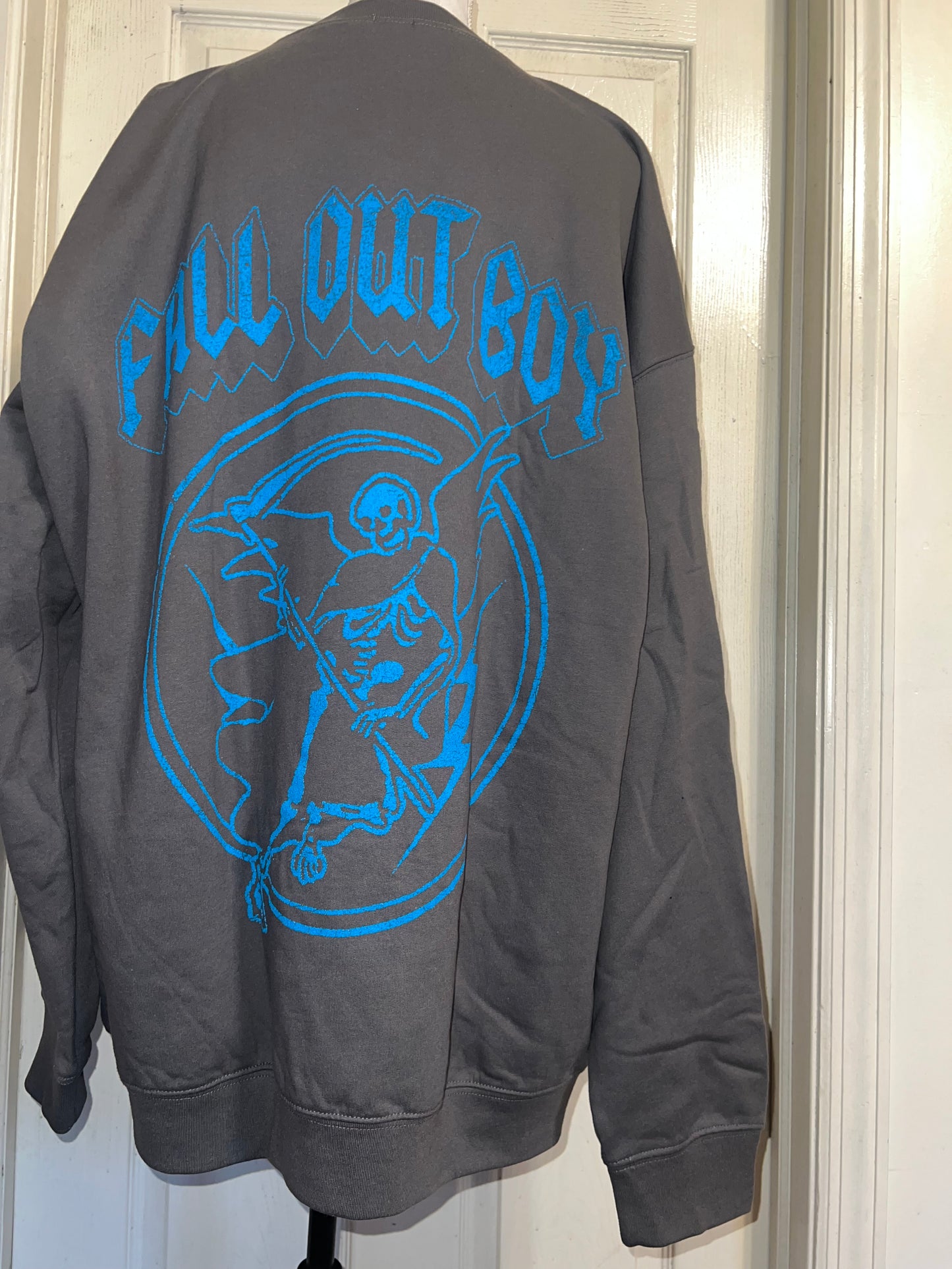 Fall Out Boy Double Sided Oversized Distressed Sweatshirt