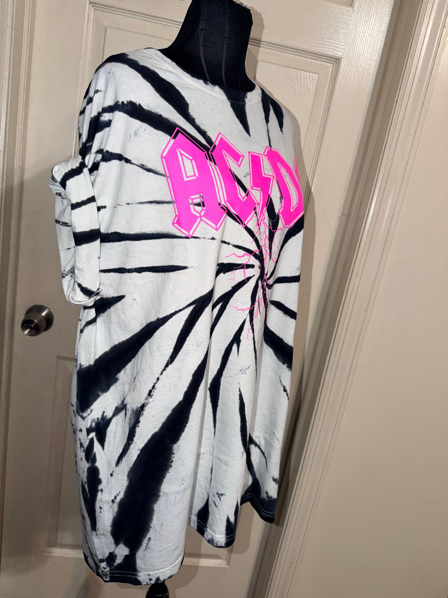 AC/DC Oversized Distressed Tee