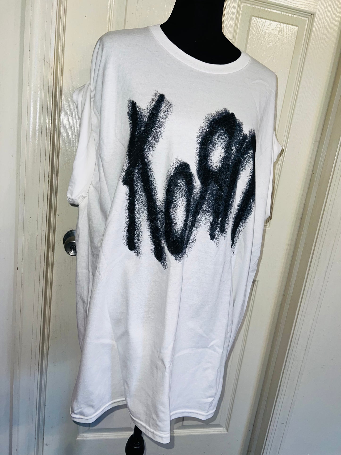 Korn Double Sided Oversized Distressed Tee