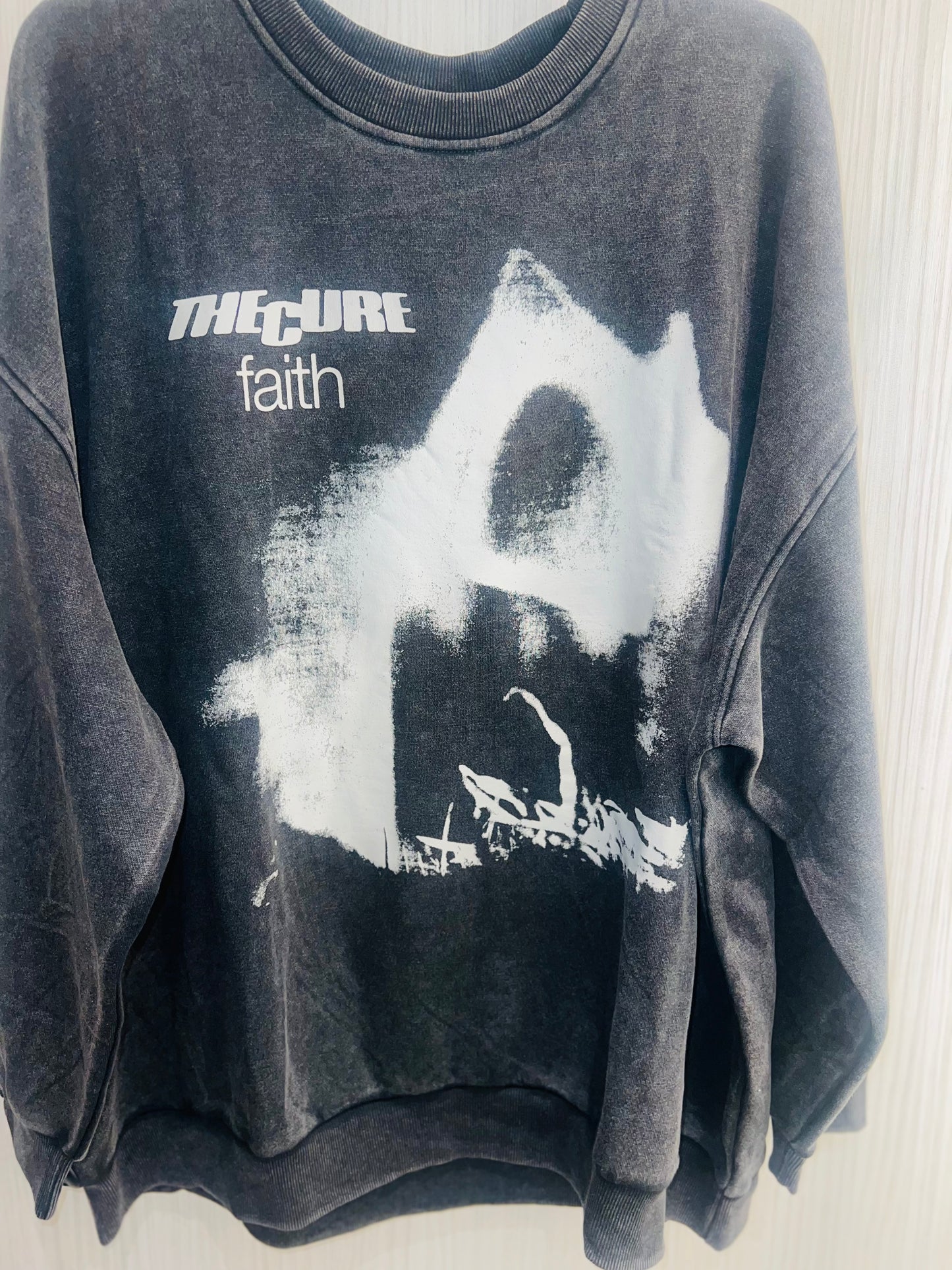 The Cure Oversized Distressed Sweatshirt