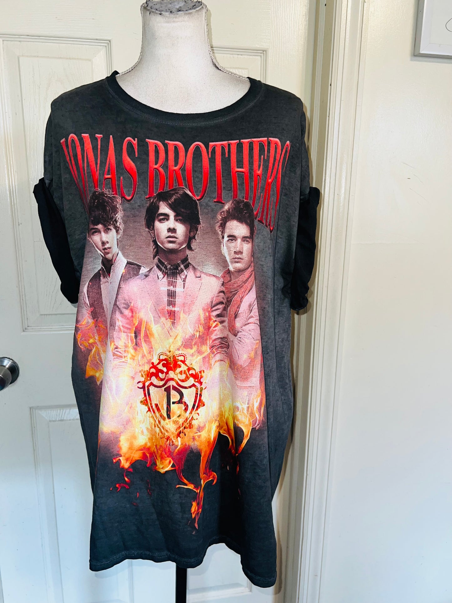The Jonas Brothers Oversized Distressed Tee