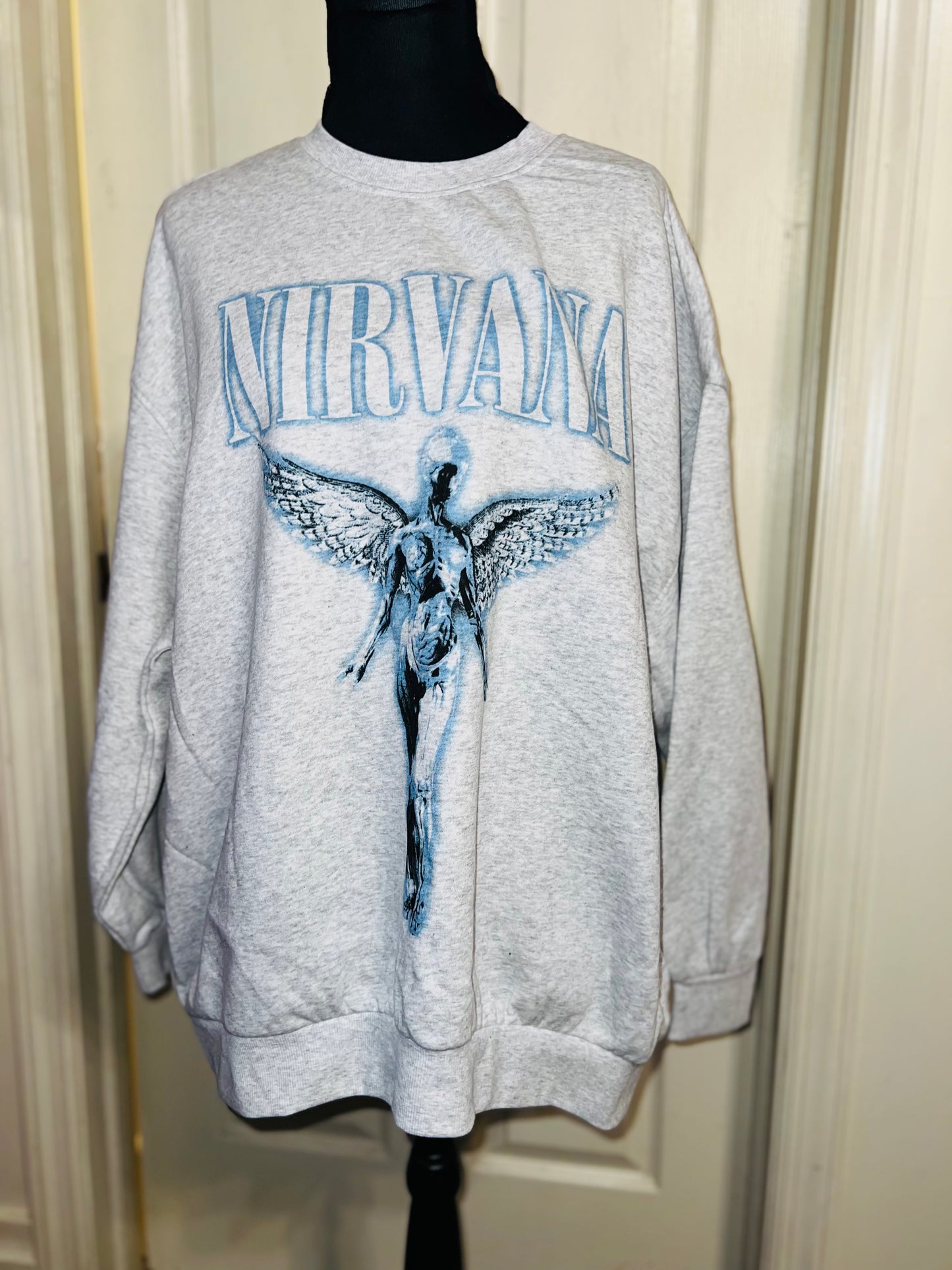 Nirvana Oversized Distressed Sweatshirt