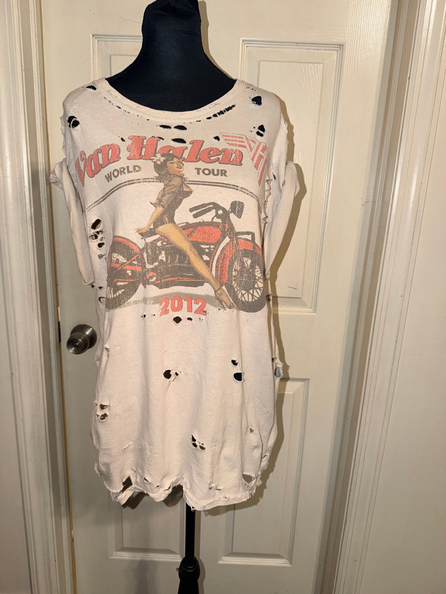 Van Halen Double Sided Oversized Distressed Tee