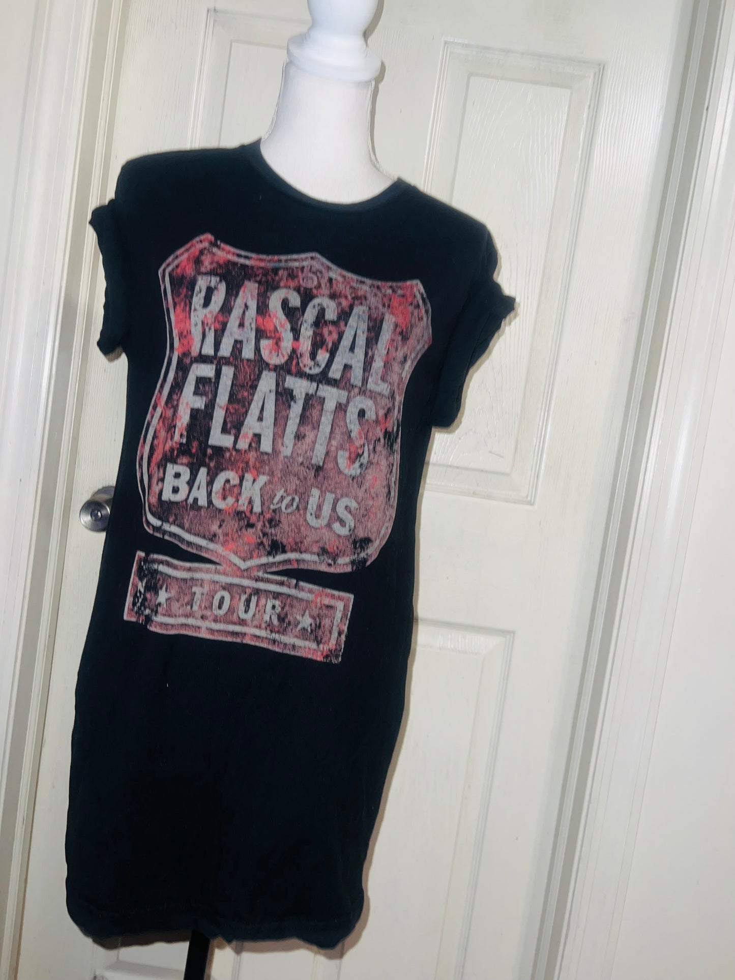 Rascal Flatts Double Sided Oversized Distressed Tee