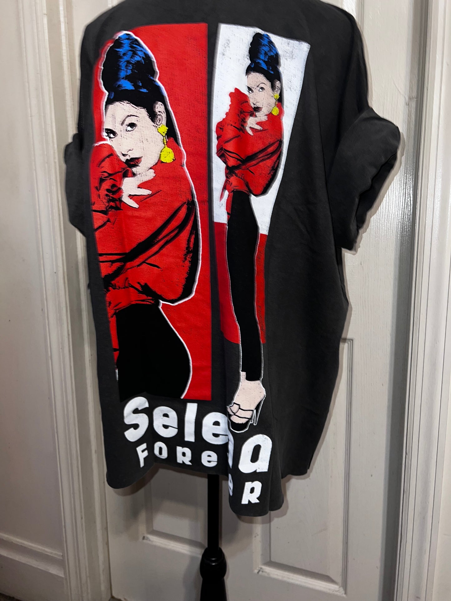 Selena Double Sided Oversized Distressed Tee