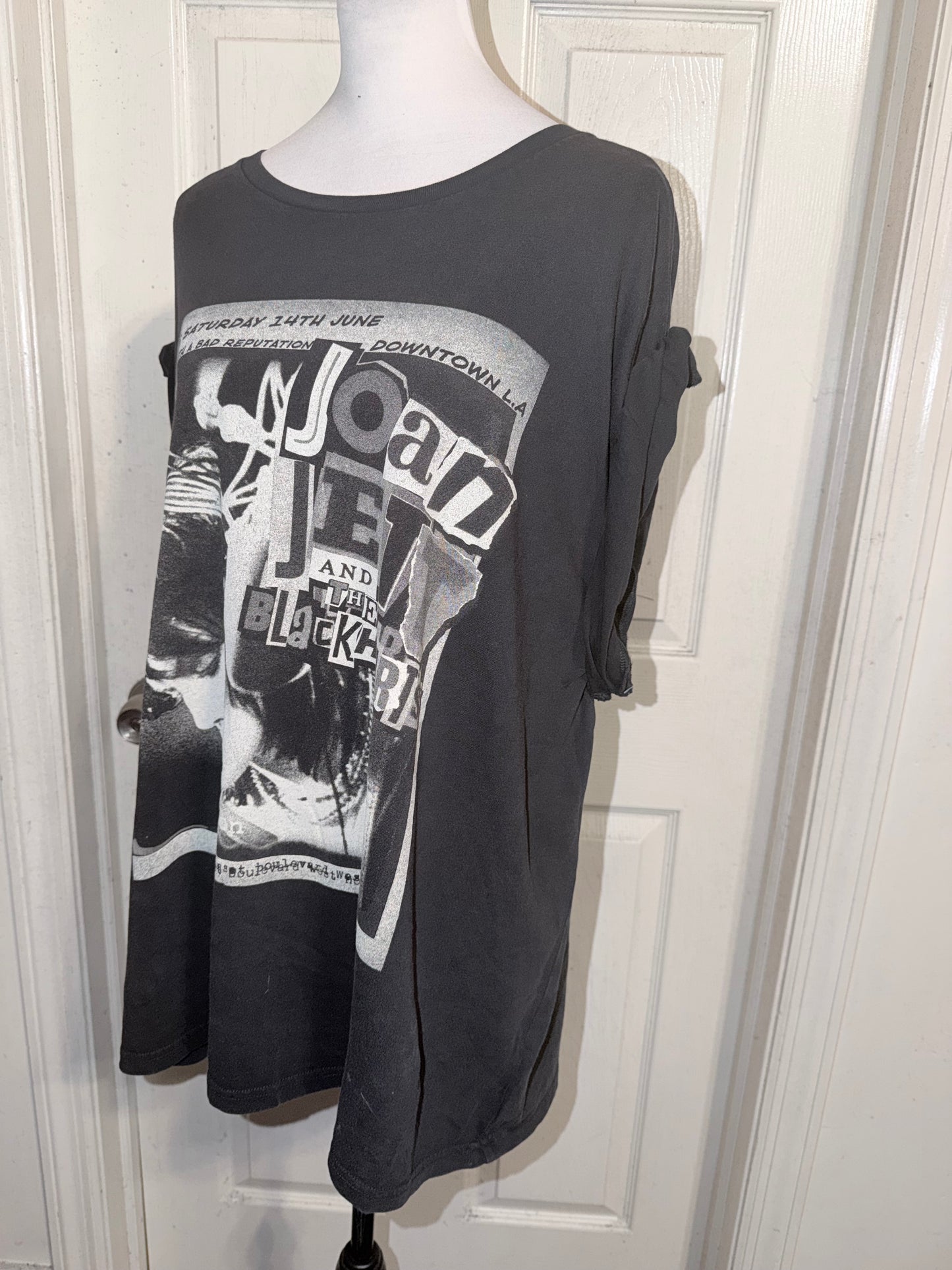 Joan Jett and the Blackhearts Double Sided Oversized Distressed Tee