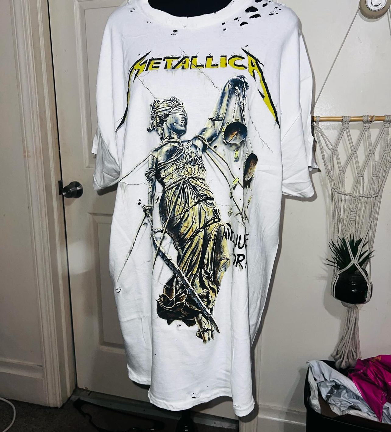 Metallica Oversized Distressed Tee (not distressed yet)